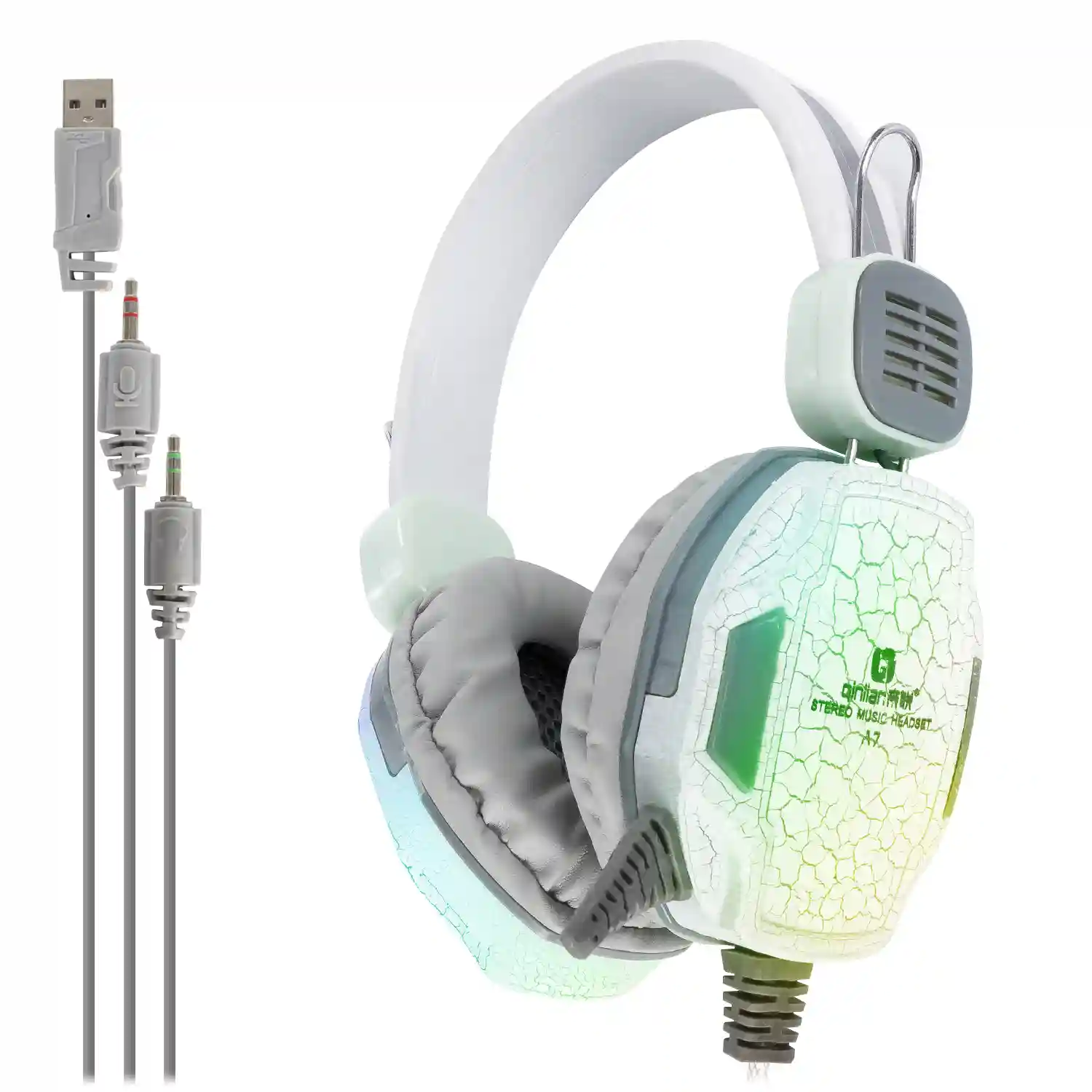 Headset Onikuma K1B. Auriculares gaming con micro, conexión minijack, luces  LED para PC.