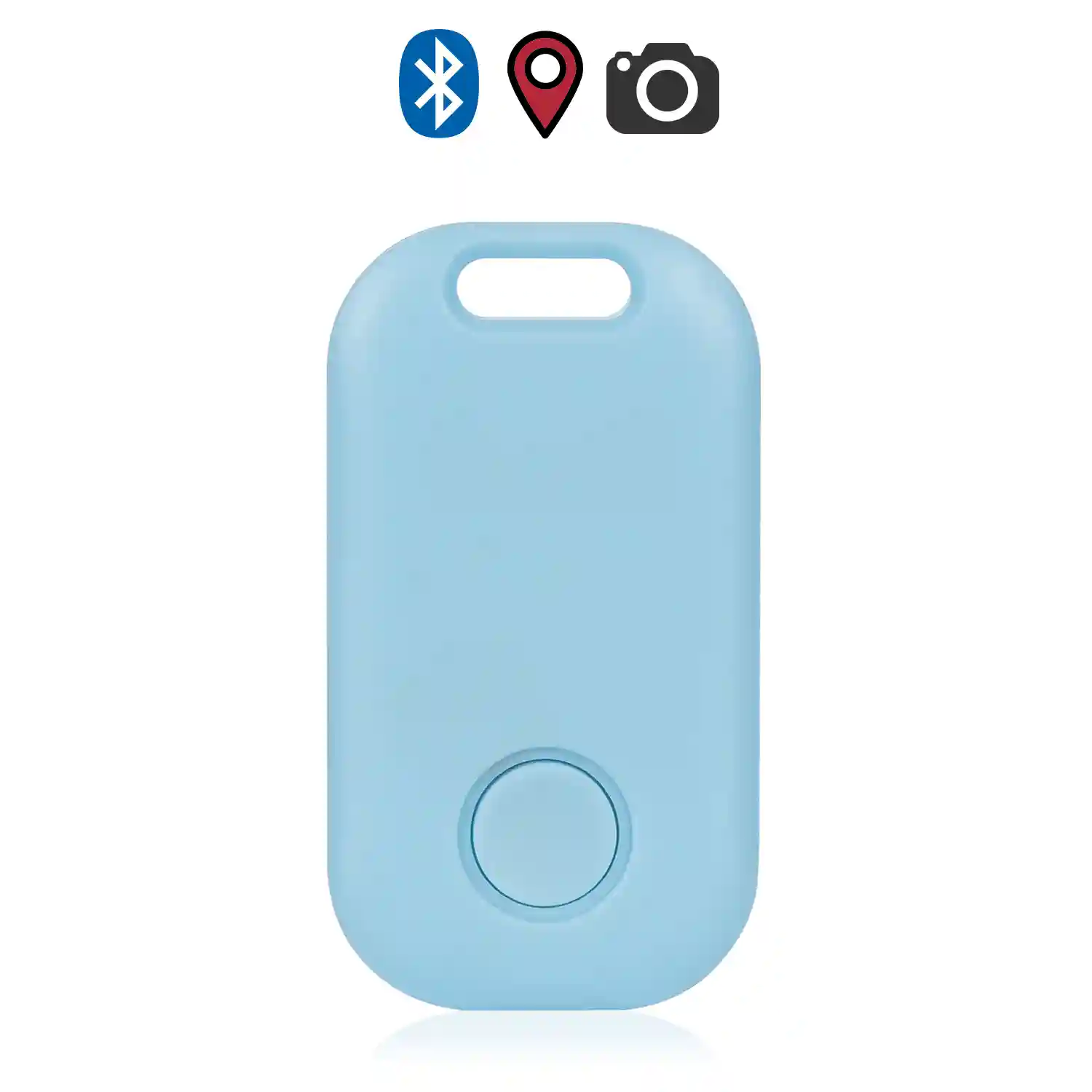 Llavero localizador redondo Bluetooth 4.0 multifunción, con indicador GPS  de última localización. Para mascotas, llaves, maletas