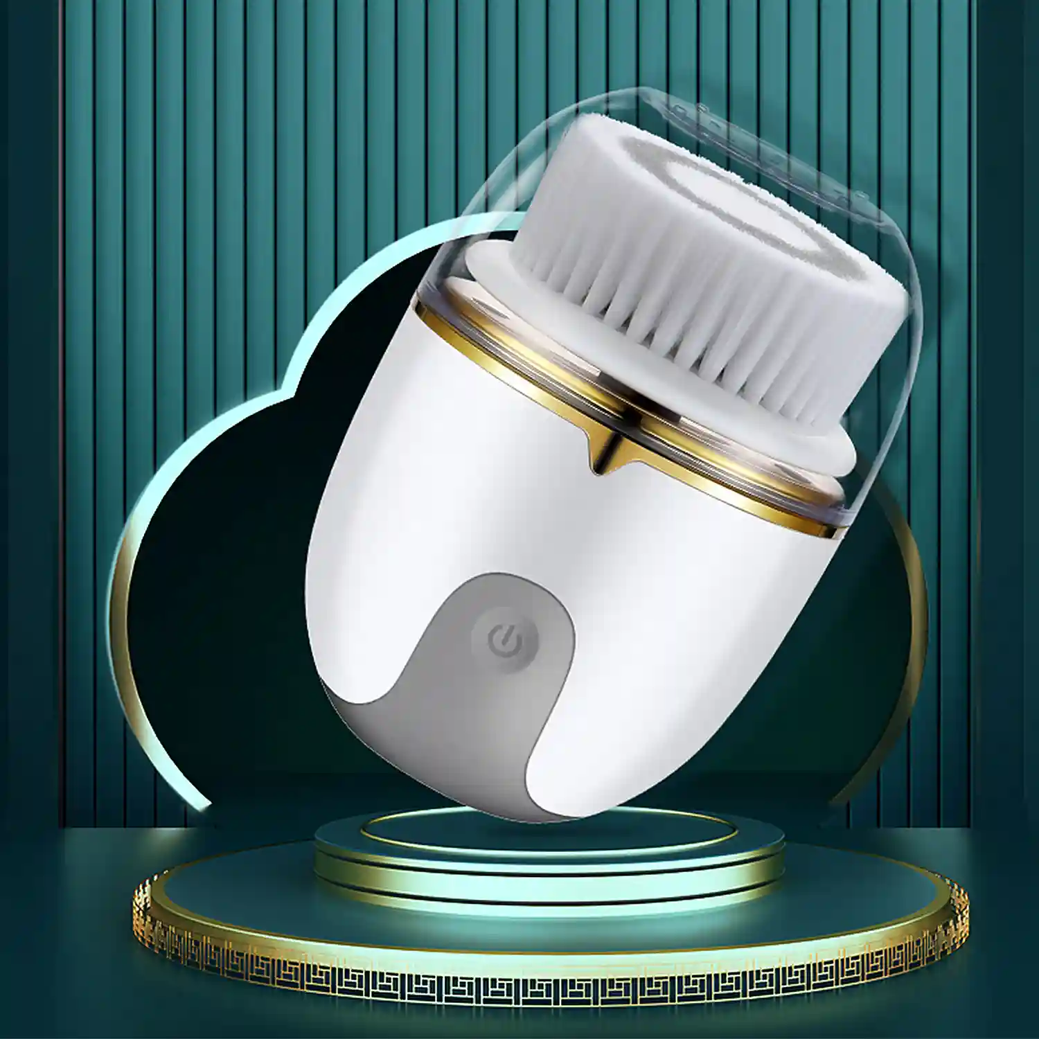 Limpiador facial eléctrico con tres cabezales y frecuencia dual según tipo  para conseguir una piel suave