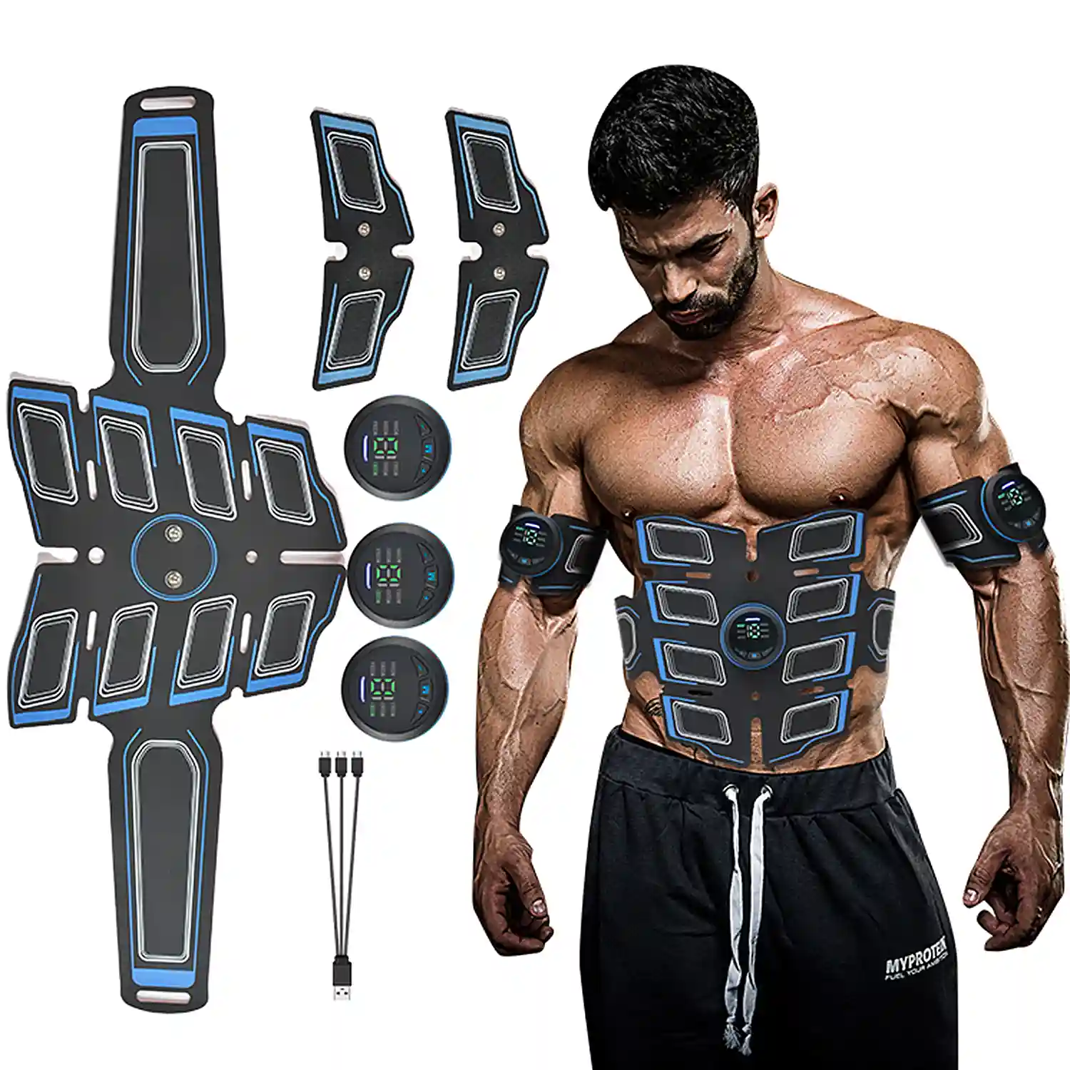 Electroestimulador Muscular, Dispositivo de Electroestimulación Muscular  Estimulador EMS de Electroestimulación de Cinturón Abdominal. ACTIVE  Biensenido a ACTIVE