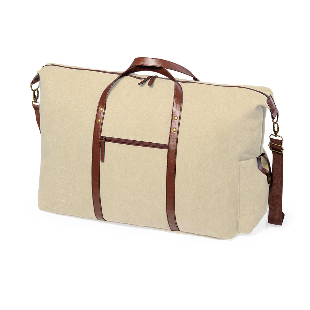 DAM - Bolsa de viagem DAM Retro em lona 450 g/m2 75x48x25 Cm. Cor: Bege