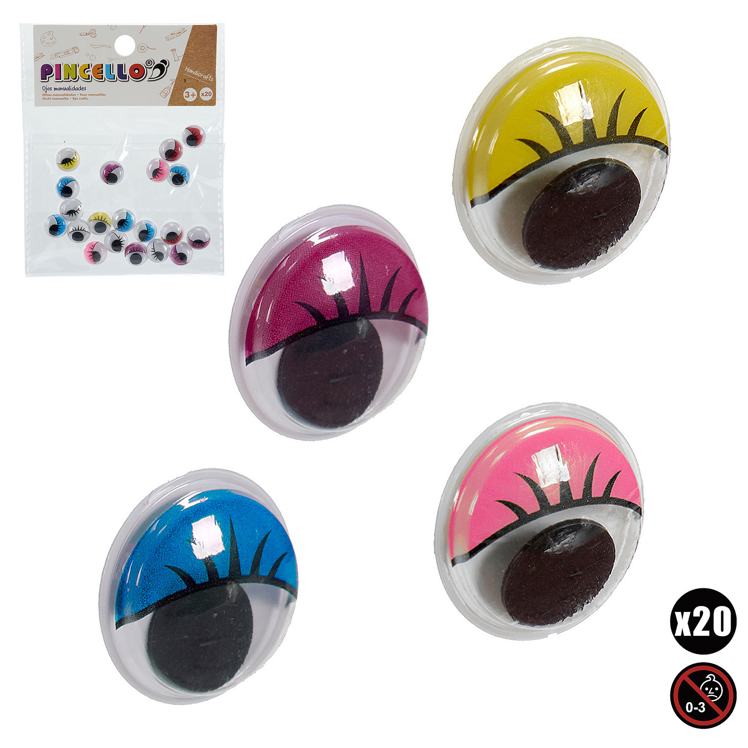  AMOKIA - 1860 piezas de ojos autoadhesivos, ojos oscilantes  para manualidades, multicolor y tamaños para manualidades y álbumes de  recortes : Arte y Manualidades