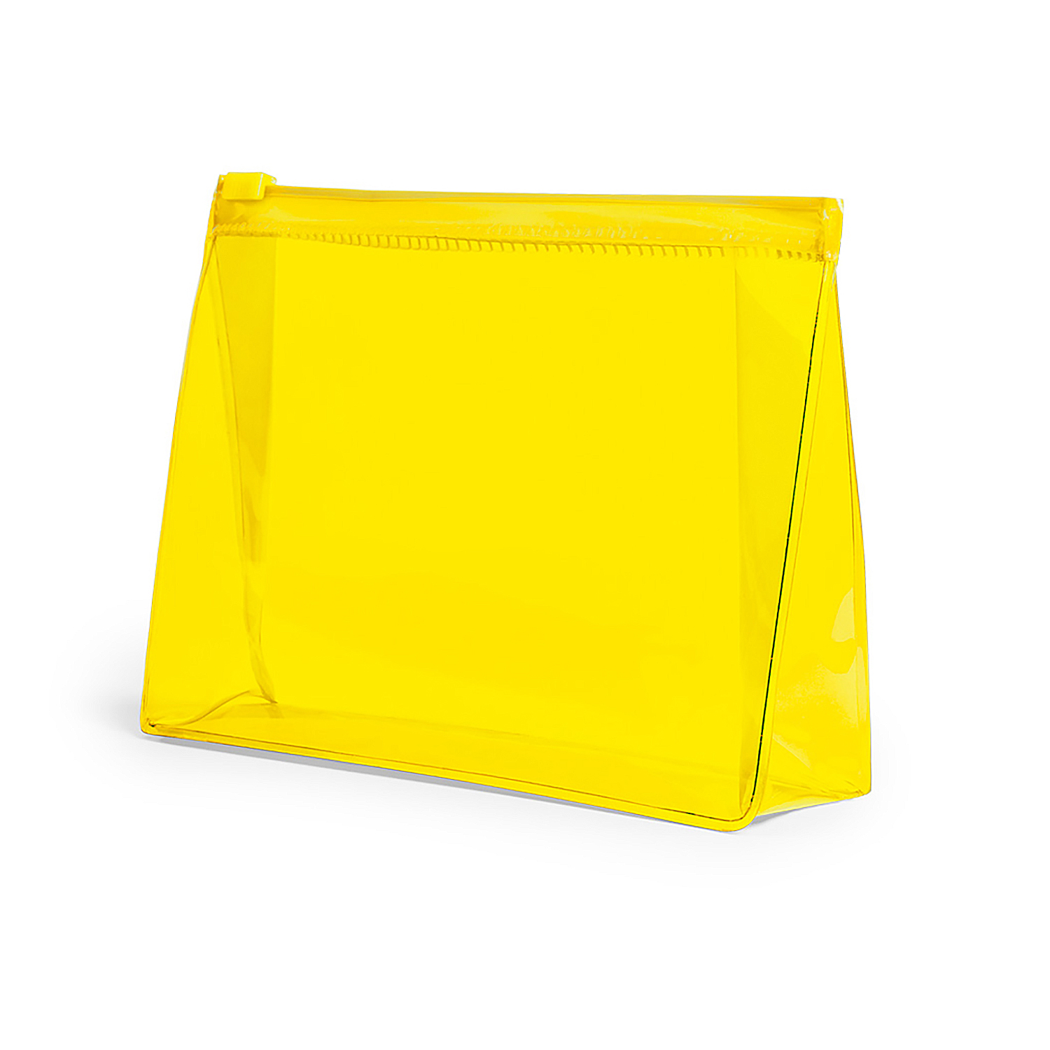 DAM - Bolsa de higiene de viagem em PVC transparente DAM 17x12,5x4,5 cm. Cor: Amarelo