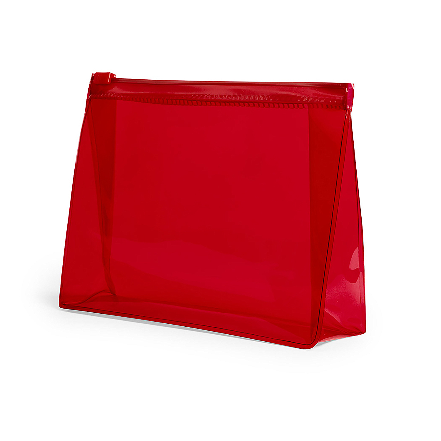 imagem de Bolsa de higiene de viagem em PVC transparente DAM 17x12,5x4,5 cm. Vermelho1