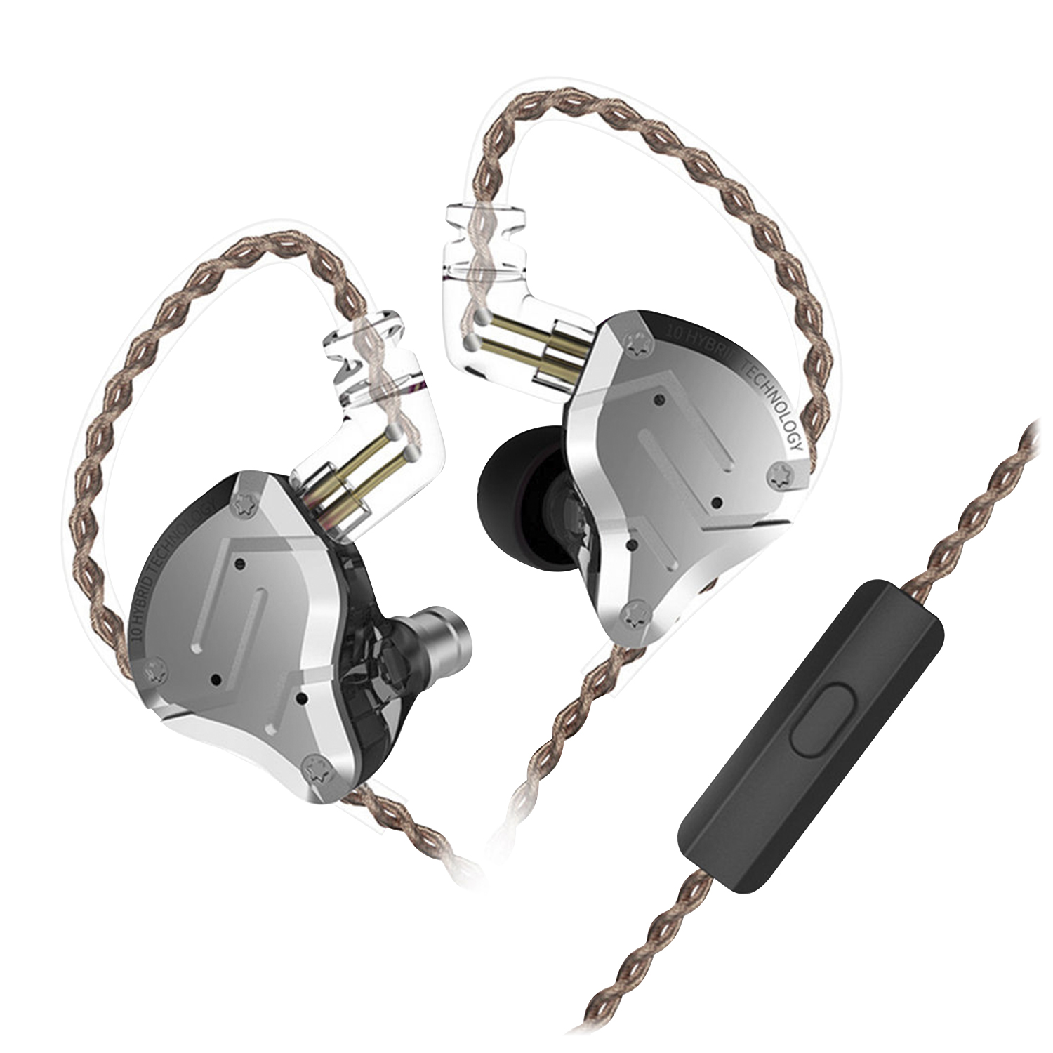 Auriculares híbridos in-ear KZ ZSX Terminator de alta fidelidad. 5  controladores de armadura balanceada + 1 controlador dinámico. Cable con  micro, conexión jack 3,5mm.