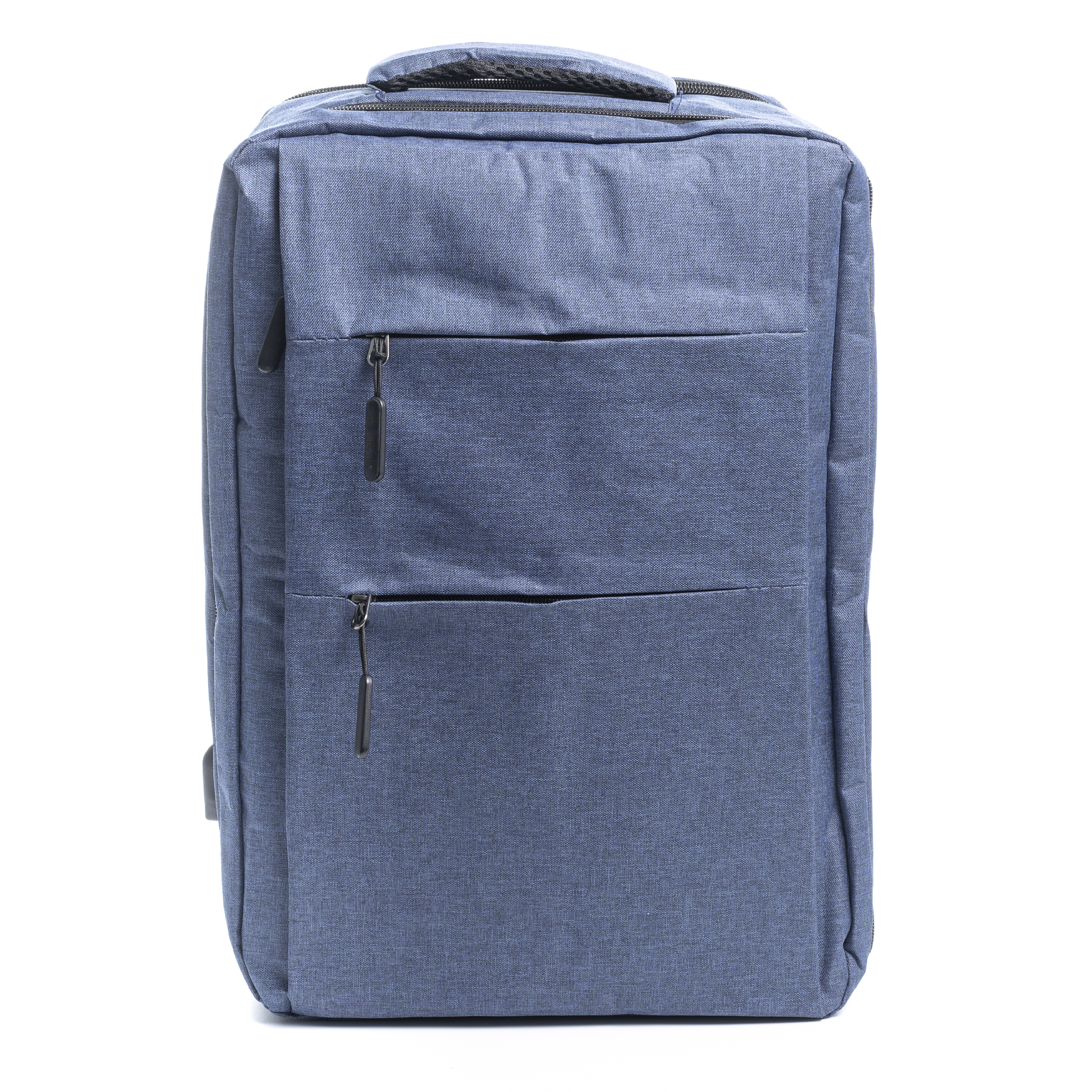 imagem de Mochila de cabine multicompartimentos DAM, suporte para portátil de 17". Adaptável ao carrinho. Tomada USB externa oculta. 30x14x42 Cm. Cor: Azul1