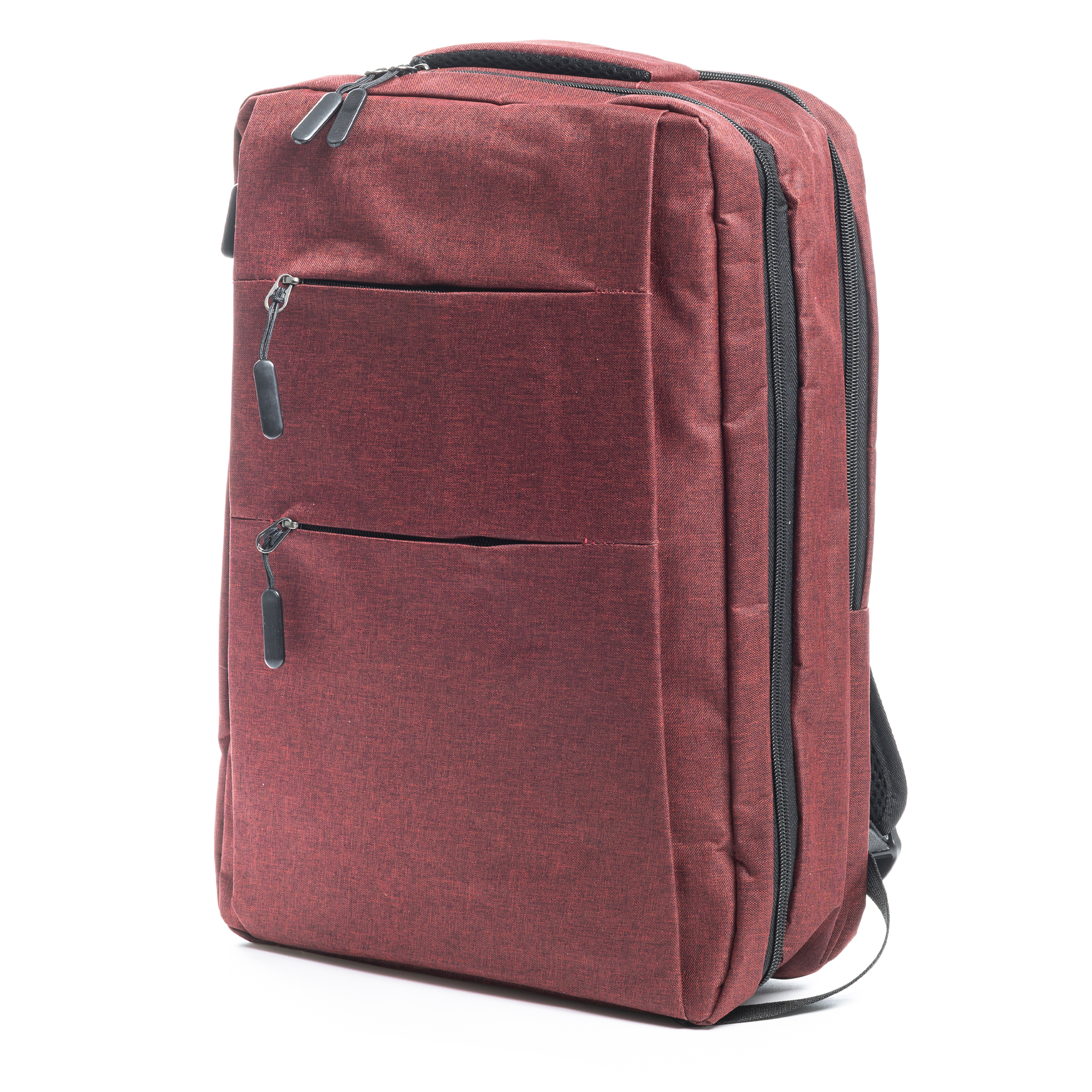 imagem de Mochila cabine multicompartimentos DAM, suporte para portátil de 17". Adaptável ao carrinho. Tomada USB externa oculta. 30x14x42 Cm. Cor: Vermelho3