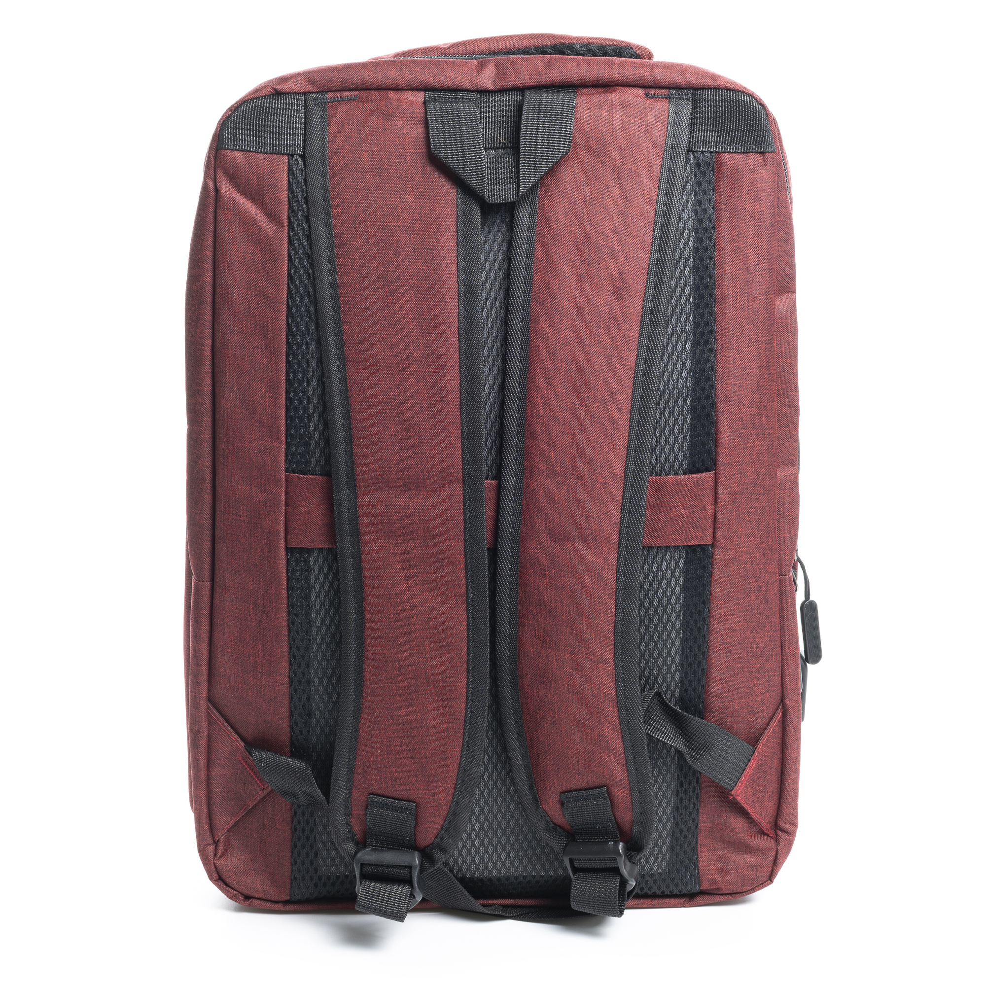 imagem de Mochila cabine multicompartimentos DAM, suporte para portátil de 17". Adaptável ao carrinho. Tomada USB externa oculta. 30x14x42 Cm. Cor: Vermelho4