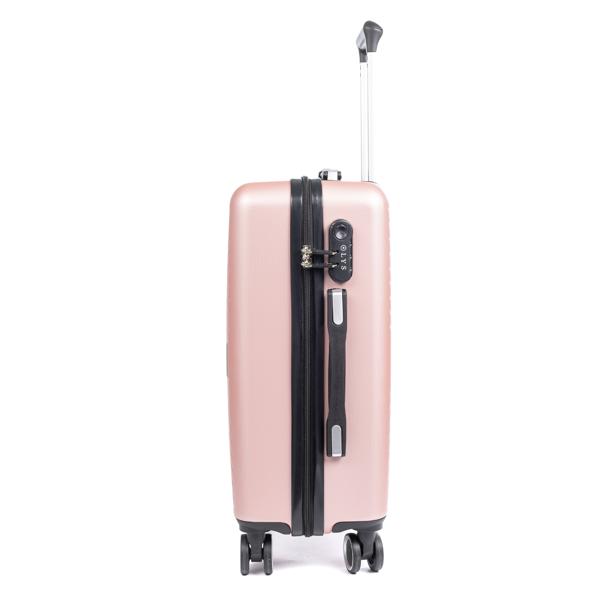 imagem de DAM Mala Trolley de grande volume em material ABS leve e de alta resistência. Fechadura numérica, 4 rodas giratórias 360°.74x49x30 cm 49x30x74 Cm. Cor: Ouro Rosa2