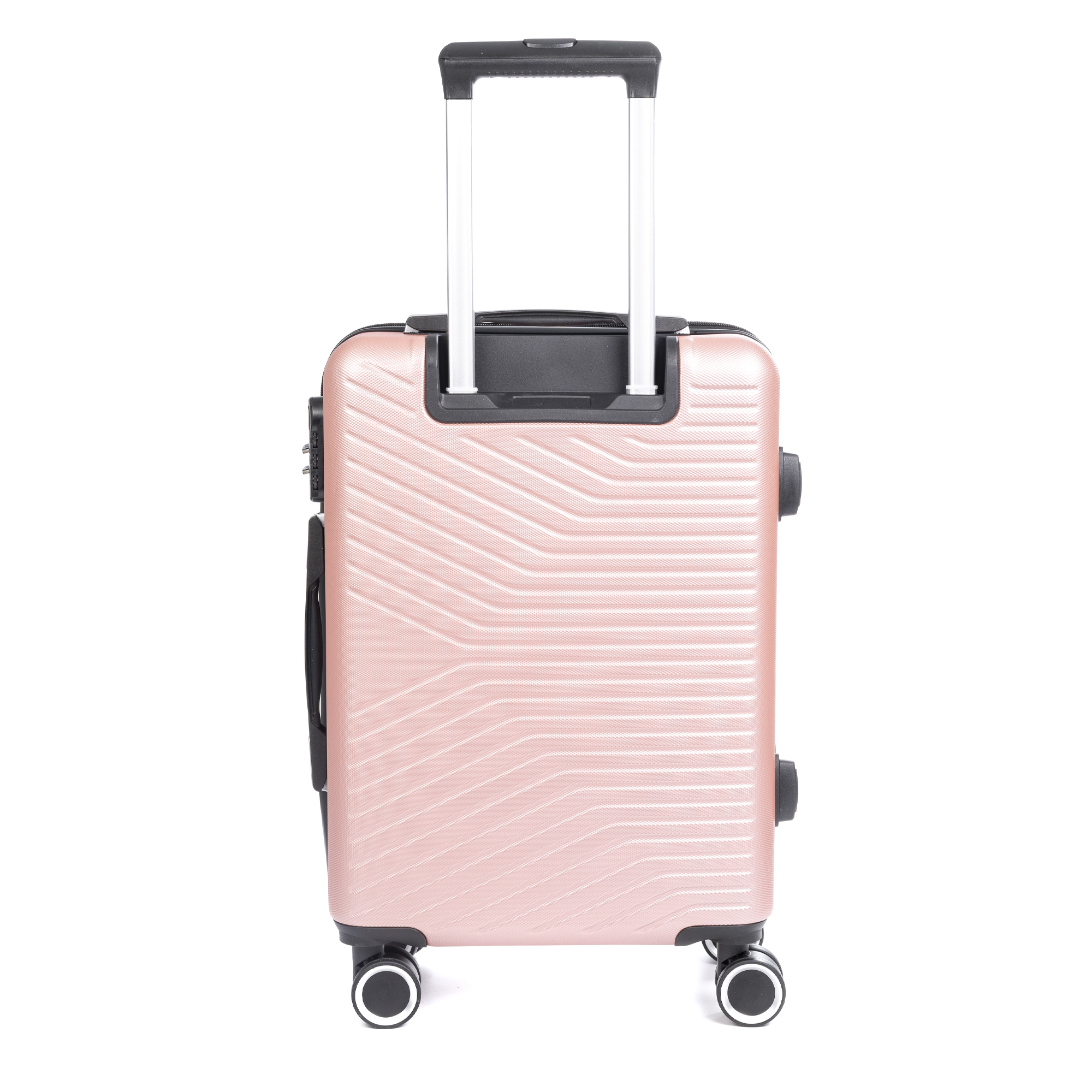 imagem de DAM Mala Trolley de grande volume em material ABS leve e de alta resistência. Fechadura numérica, 4 rodas giratórias 360°.74x49x30 cm 49x30x74 Cm. Cor: Ouro Rosa3