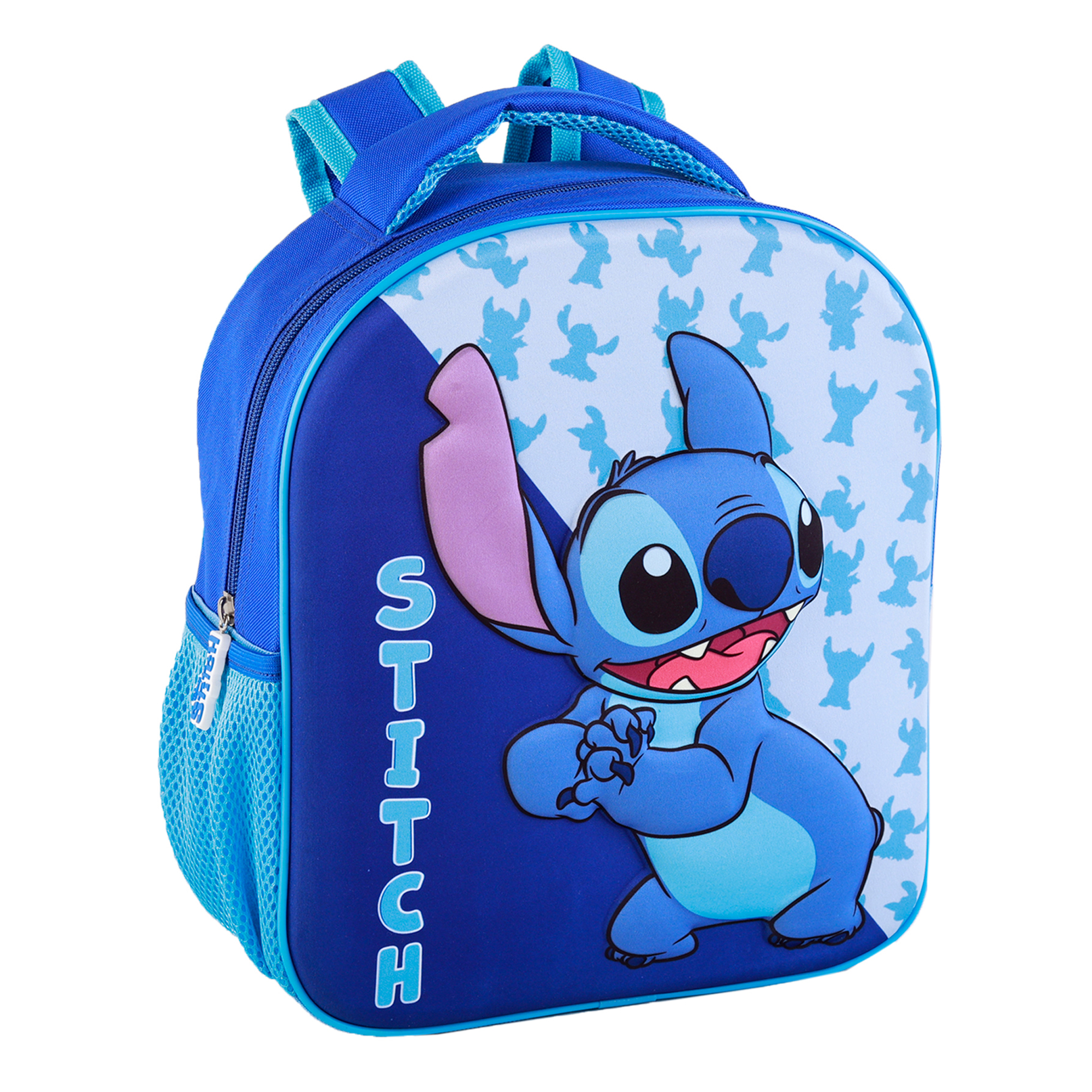 DAM - Mochila DAM Stitch 3D EVA com personagem em relevo. 27x9x32 cm. Cor: Azul