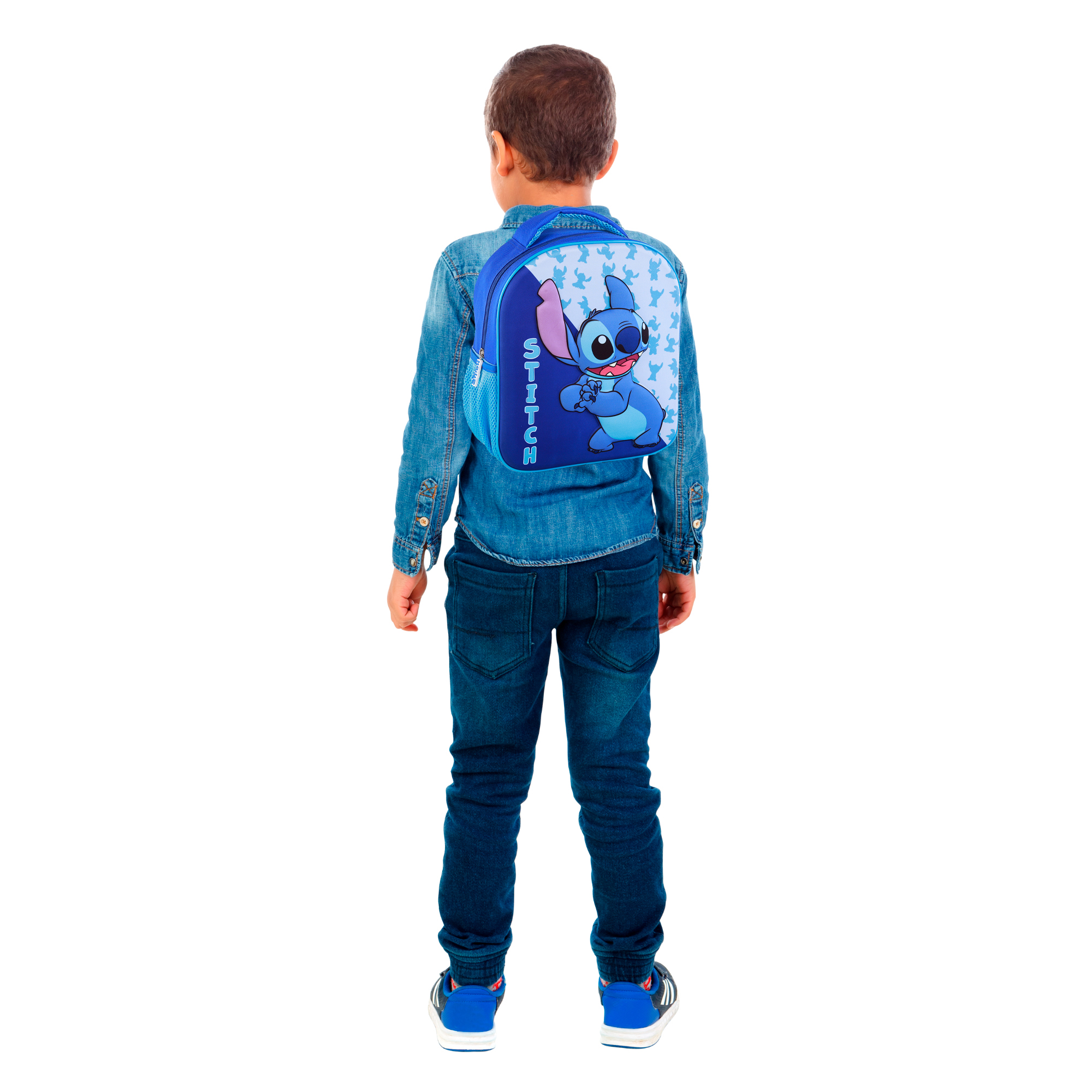 imagem de Mochila DAM Stitch 3D EVA com personagem em relevo. 27x9x32 cm. Cor: Azul3