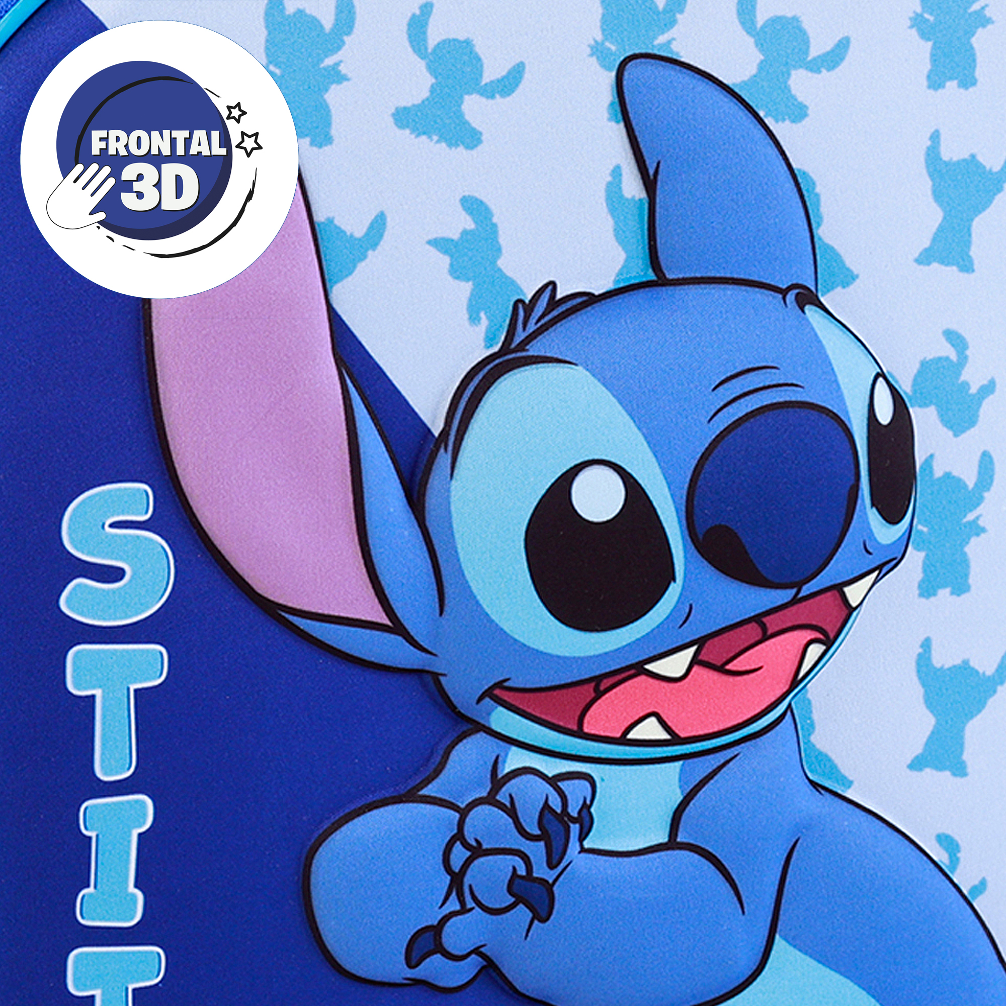 imagem de Mochila DAM Stitch 3D EVA com personagem em relevo. 27x9x32 cm. Cor: Azul4