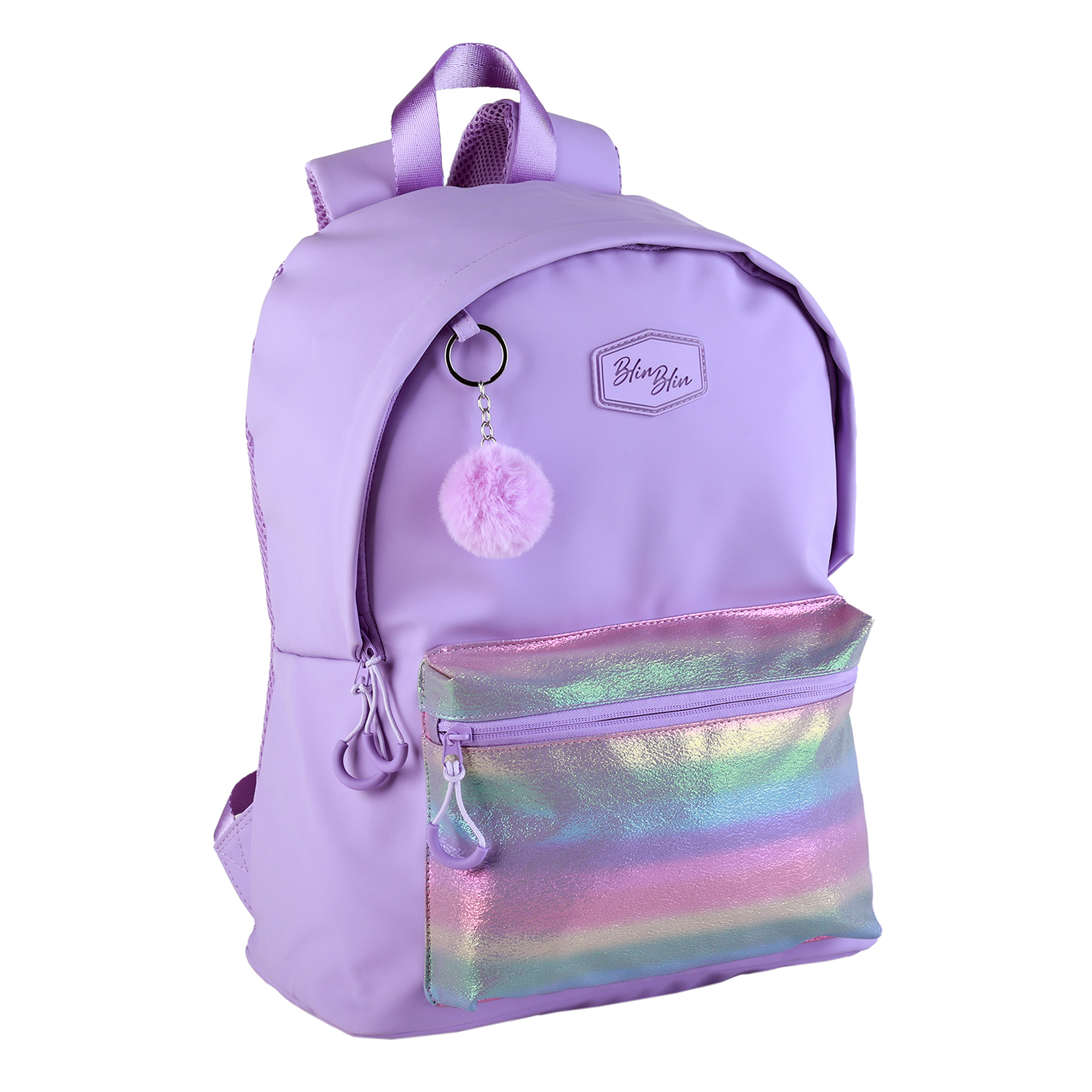 DAM - Mochila americana DAM Blin-Blin Rainbow, adaptável a automóvel. Compartimento para portátil. 31x14x41 cm. Cor: Multicolor