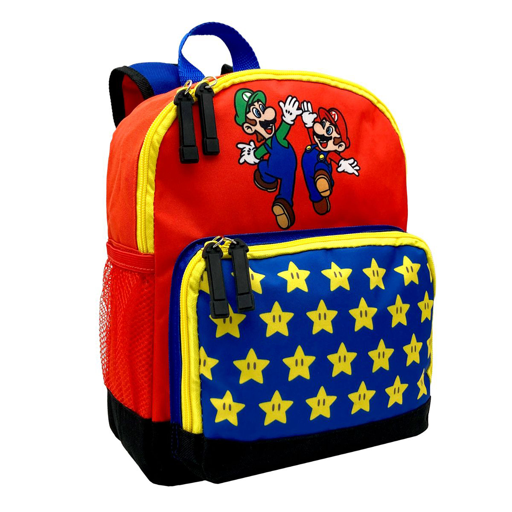 DAM - Mochila pré-escolar DAM Super Mario. Interior totalmente forrado. Costas acolchoadas. Alças ajustáveis ​​e acolchoadas. 26x11x28 cm. Vermelho