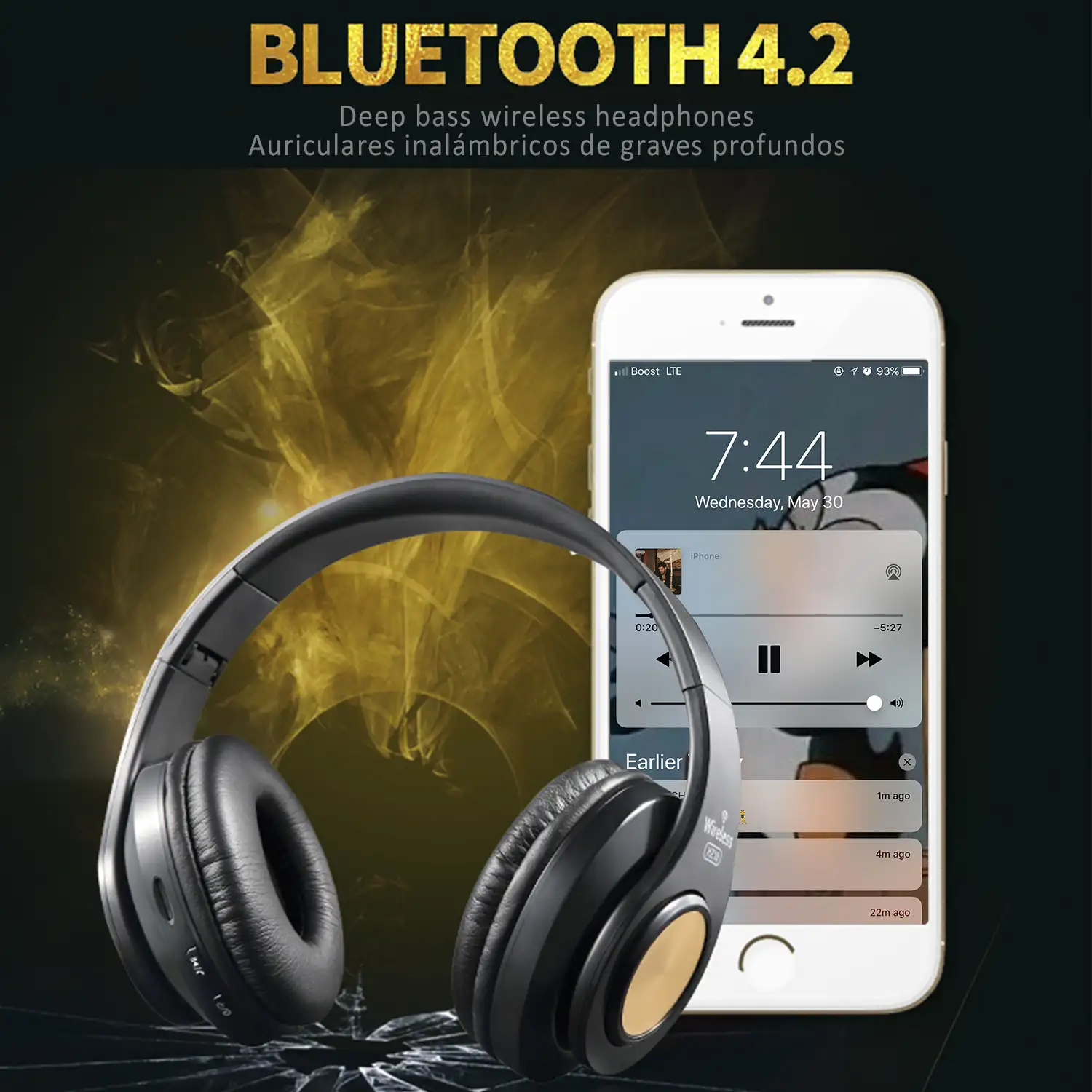 Auriculares Bluetooth 4.2 Deportivos Inalámbricos Cascos