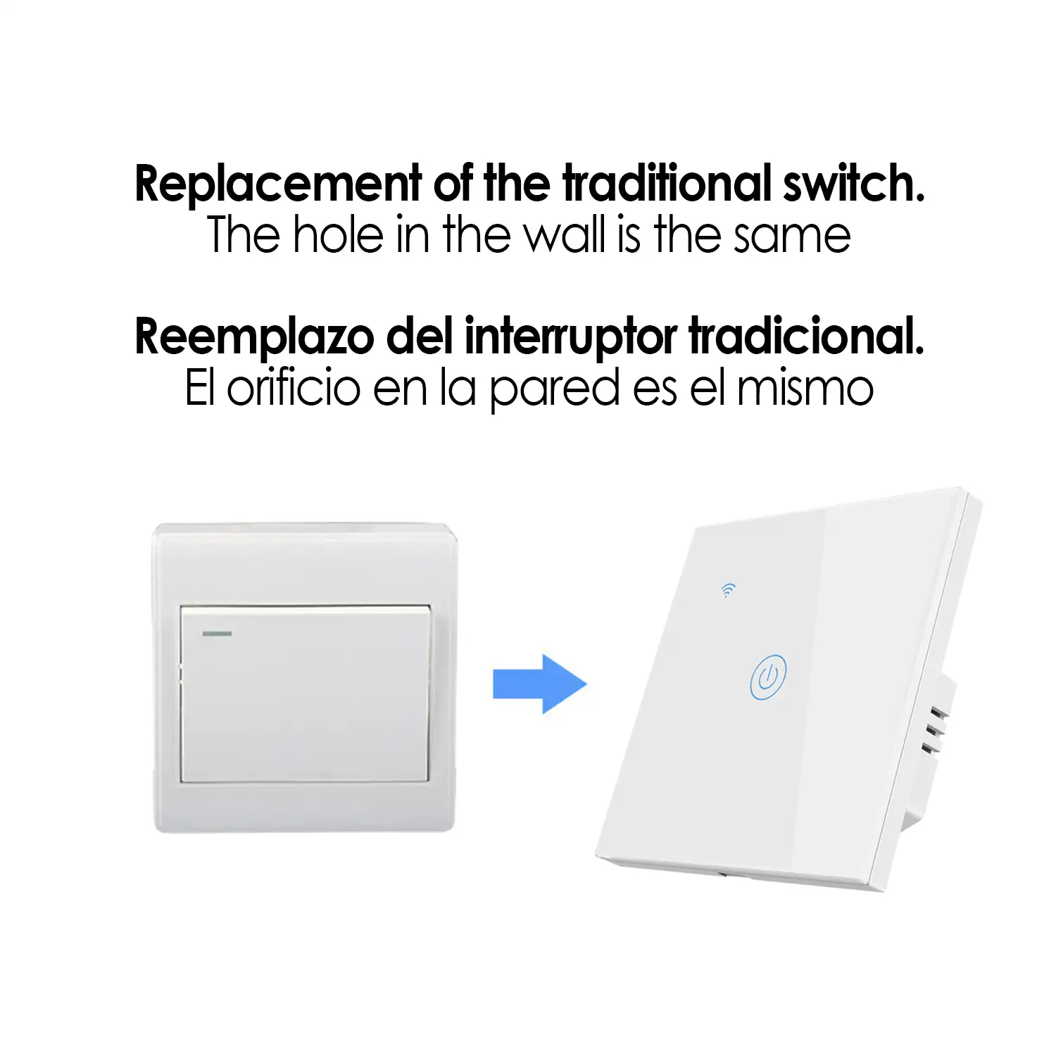 Interruptor Wifi Smarthome con 1 pulsador compatible con