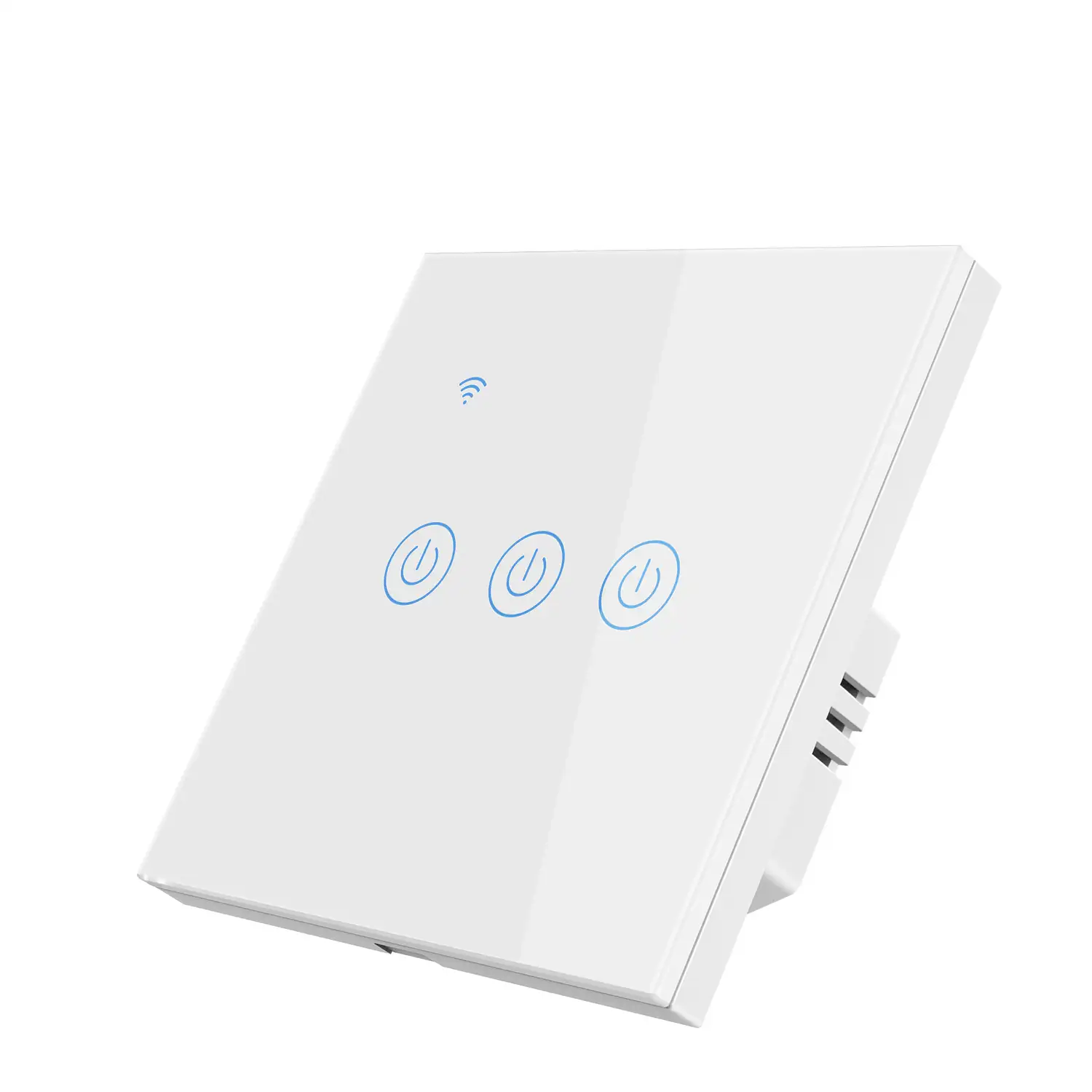 Interruptor Inteligente WiFi Blanco con 3 pulsadores. App Smart