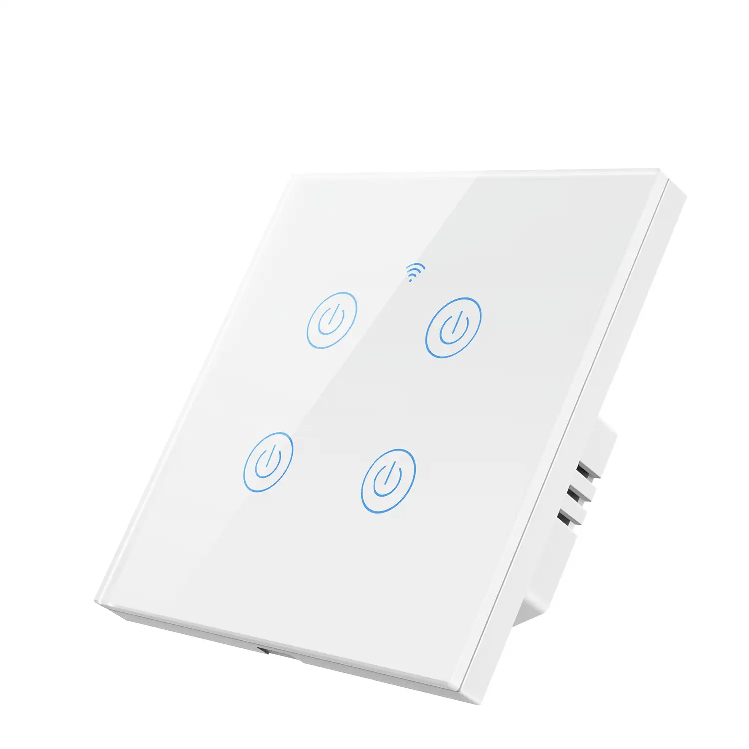 Interruptor Inteligente WiFi Blanco con 3 pulsadores. App Smart Life o Tuya.