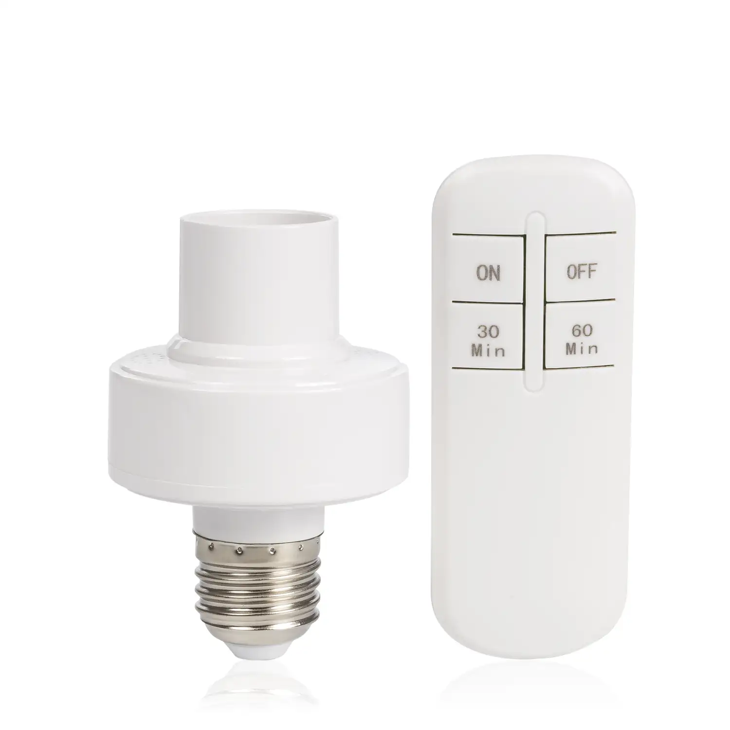 Paquete de 2 bombillas a pilas con control remoto, bombillas LED  alimentadas por batería de respaldo, bombilla inalámbrica regulable  temporizador E26