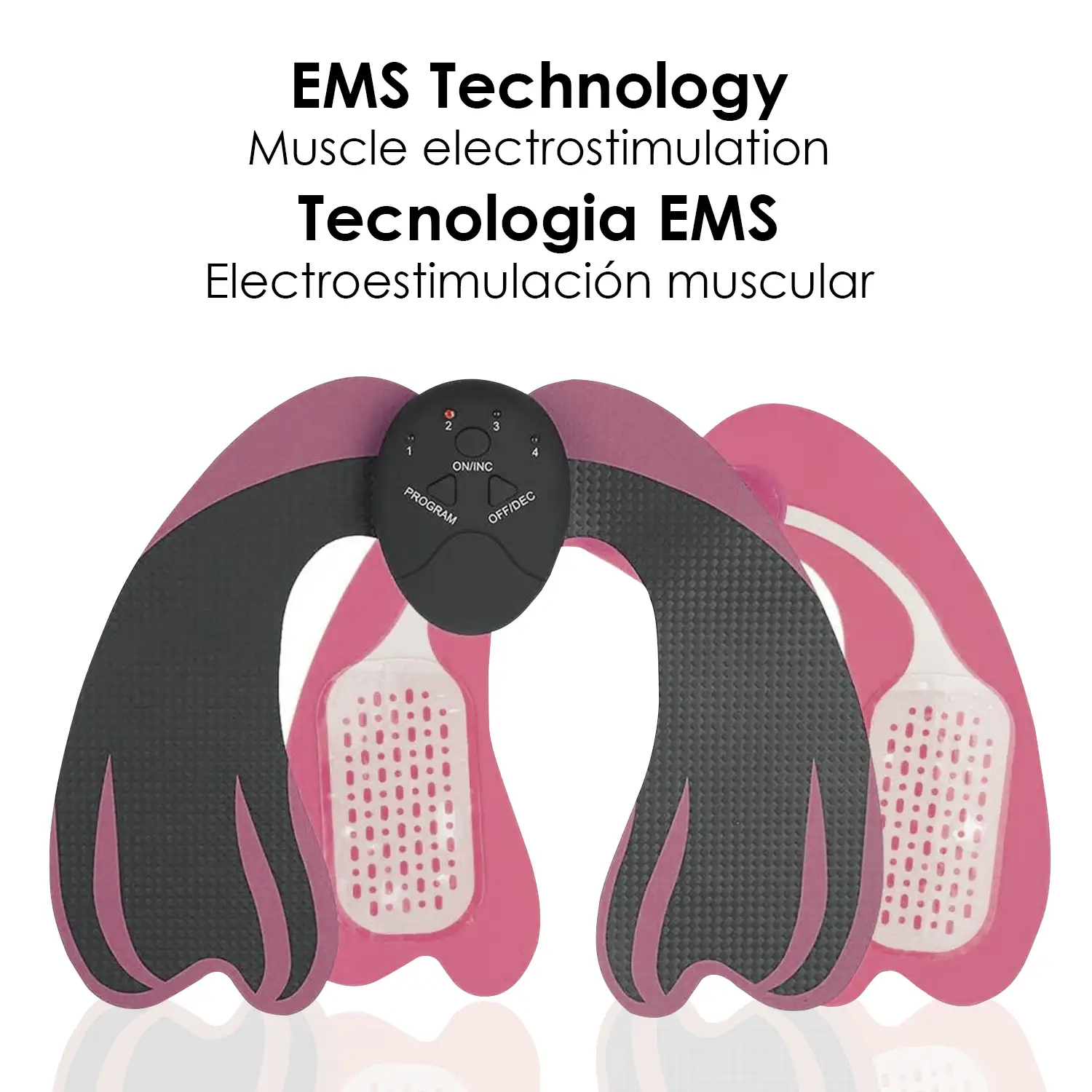 EMS Electroestimulador muscular MHD-12DCK2 portátil. 12 modos, 2 canales  duales. Tamaño compacto, alimentación por pilas.