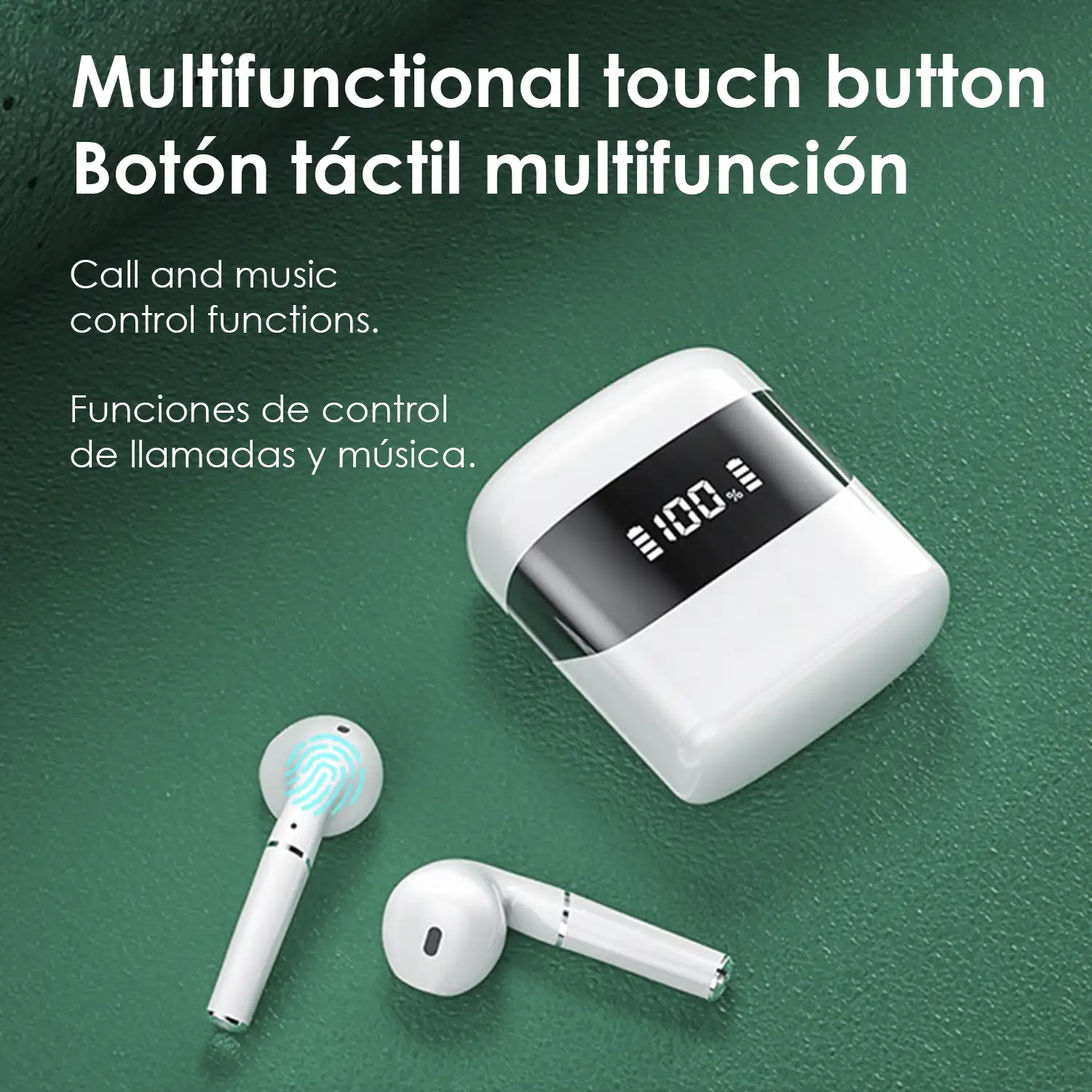 Cascos Y08 Bluetooth 5.0 con control de música y llamadas, radio FM.