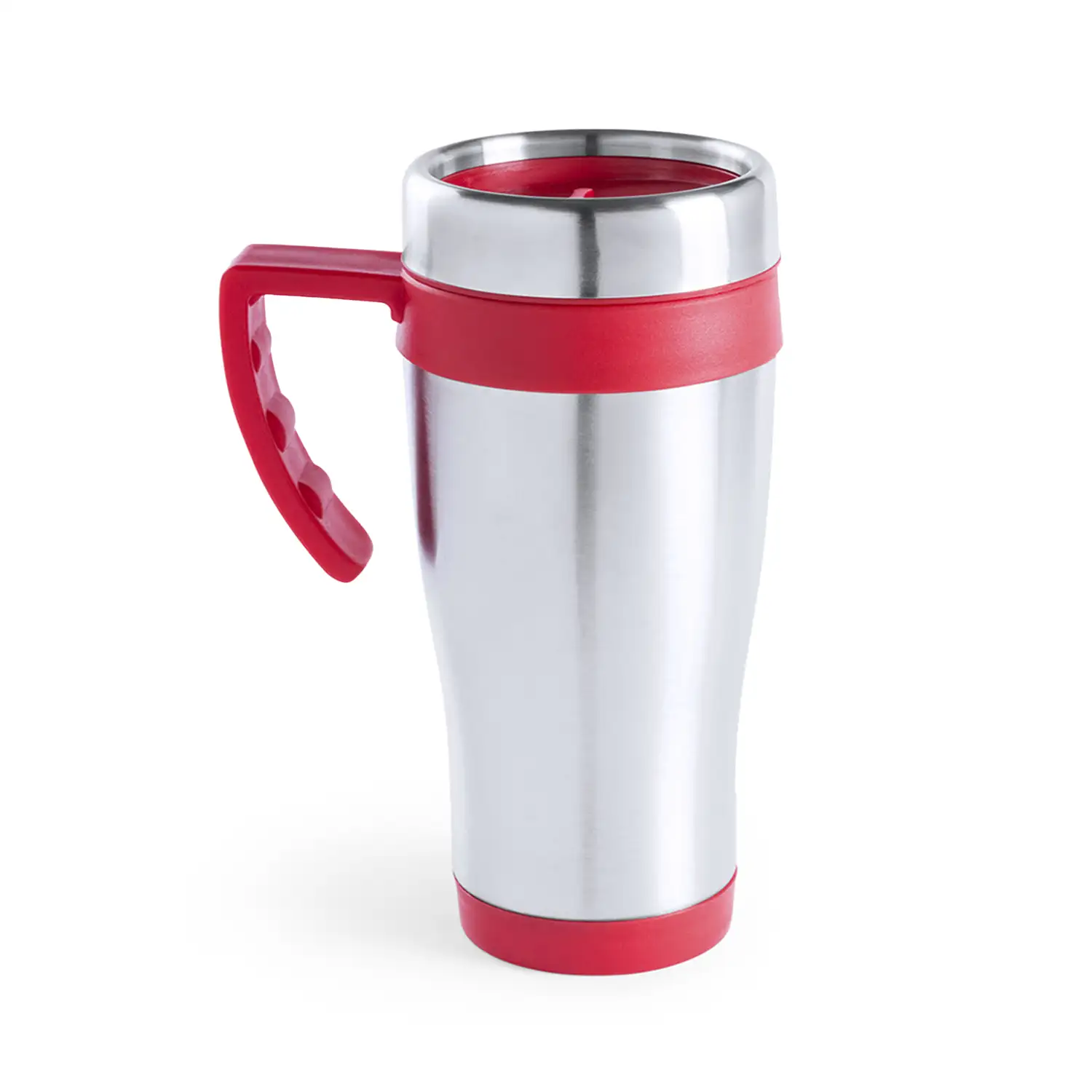 Carson taza de acero inox de 450ml de capacidad con cuerpo de acabado brillante con accesorios a juego.