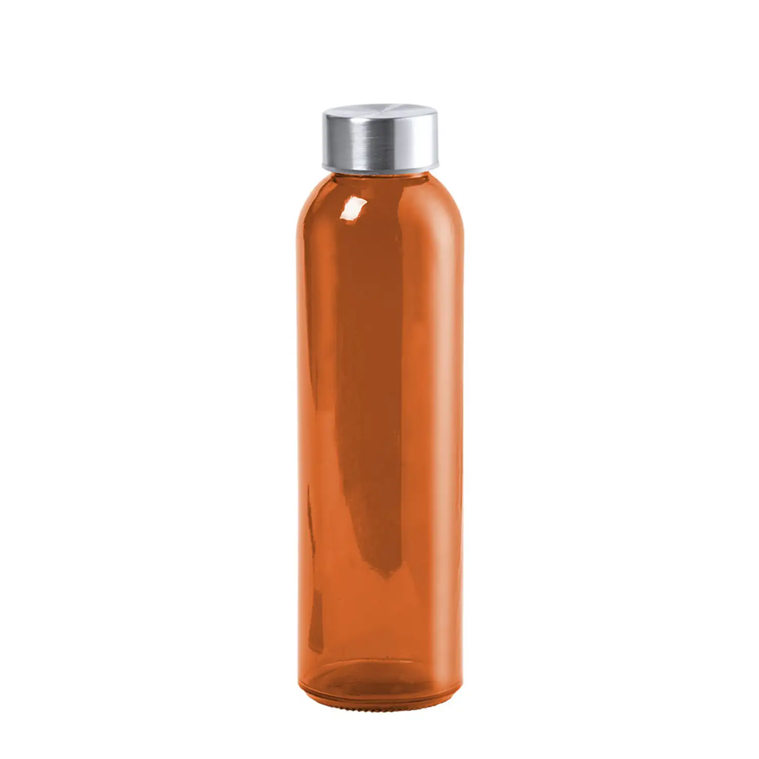 Terkol bidón de cristal de 500ml, cuerpo transparente en material libre de BPA y tapón a rosca en acero inox.