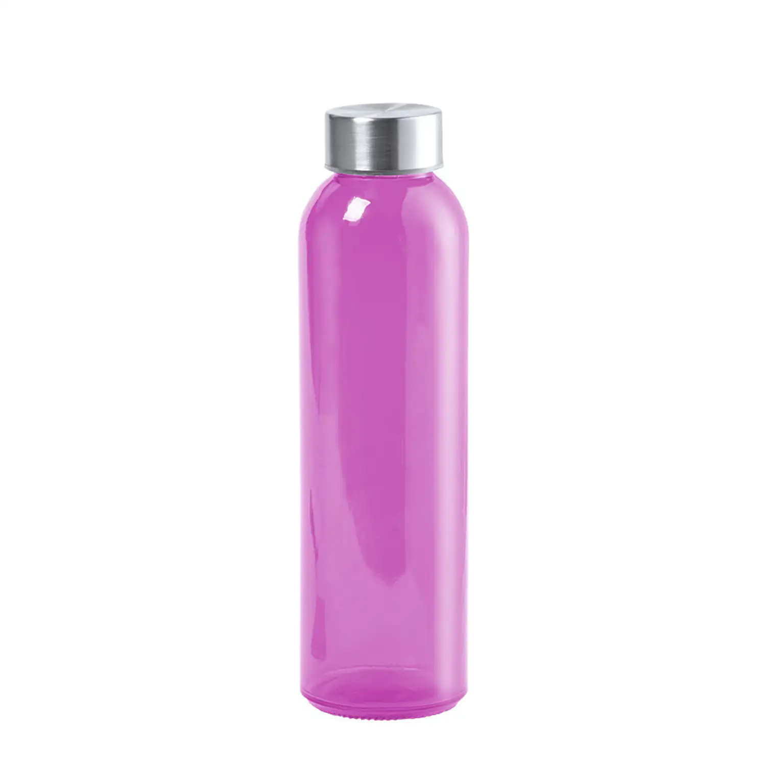 Terkol bidón de cristal de 500ml, cuerpo transparente en material libre de BPA y tapón a rosca en acero inox.