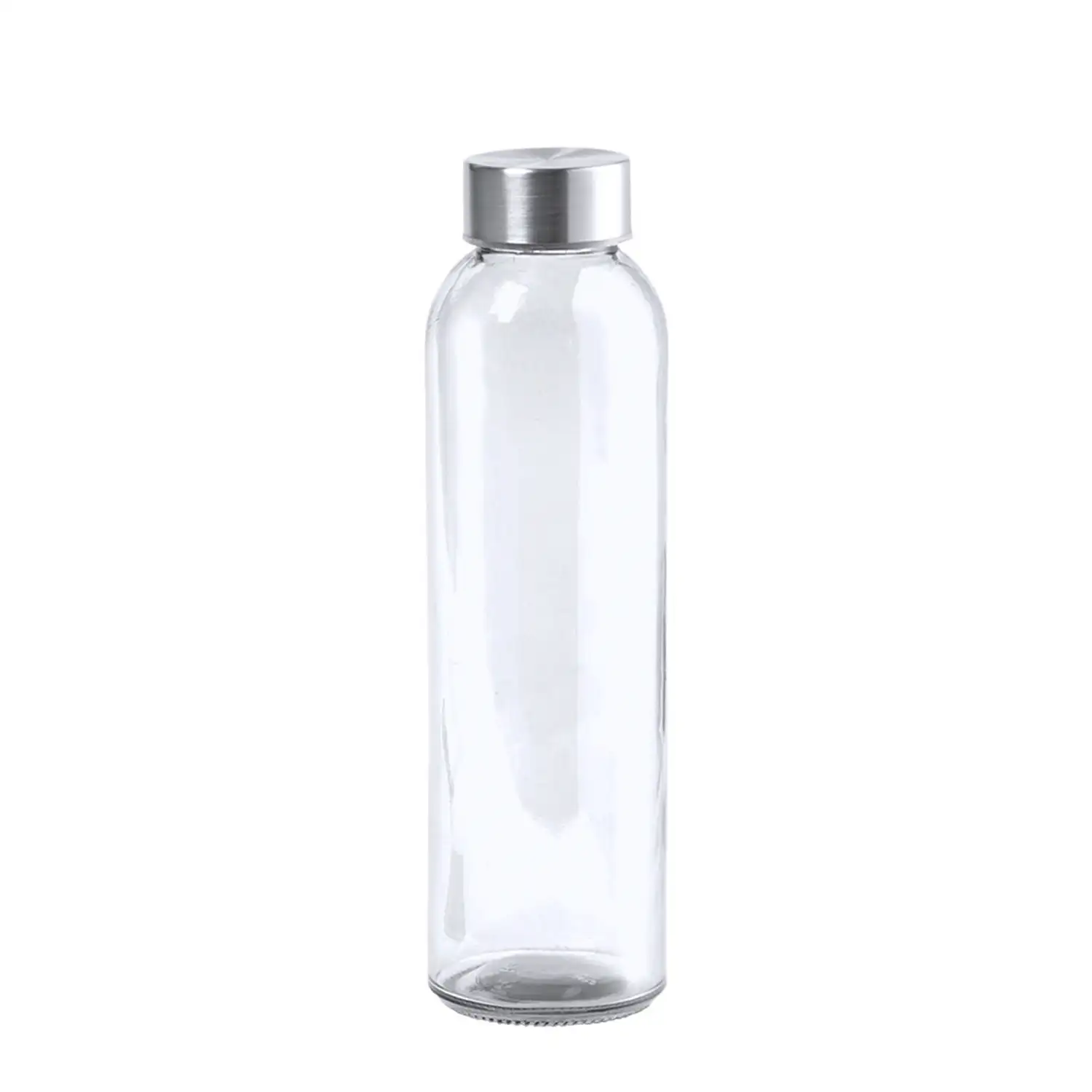 Terkol bidón de cristal de 500ml, cuerpo transparente en material libre de BPA y tapón a rosca en acero inox.