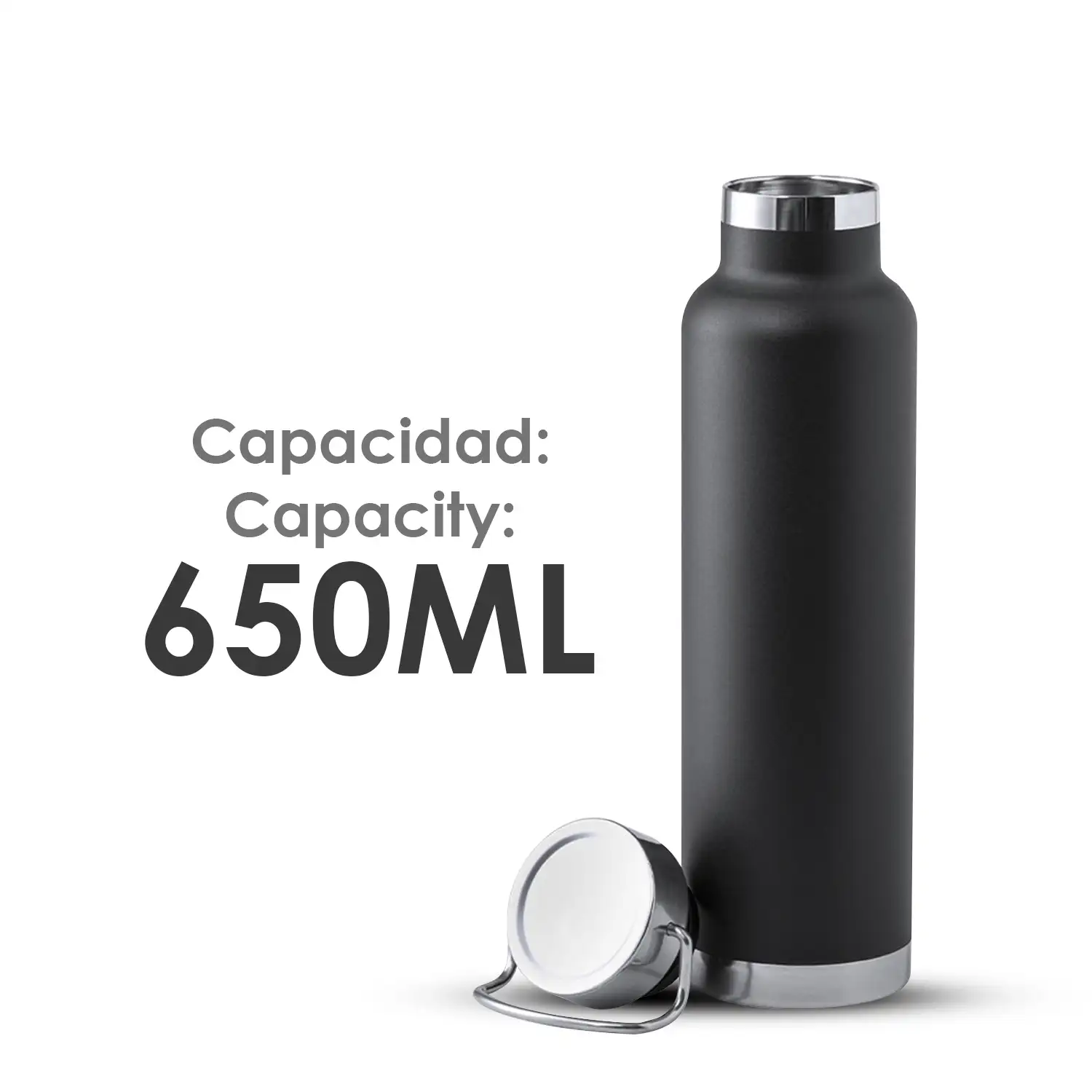 Staver bidón térmico 650ml, de acero inox, con doble capa y aislamiento de cobre al vacío. Hasta 12 horas de calor y 48 de frío.