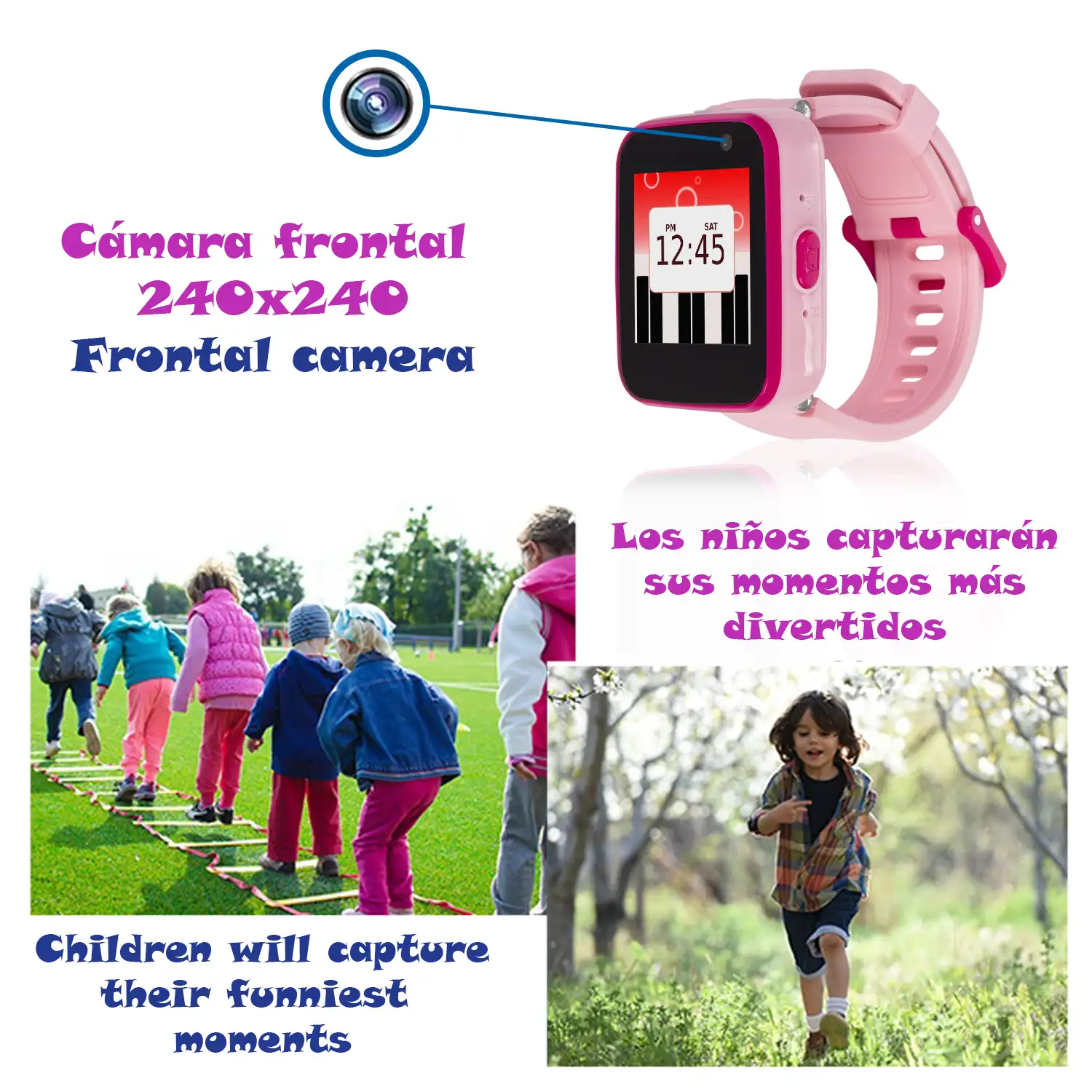 Smartwatch infantil - DAM ELECTRONICS CT5 con cámara de fotos, 5