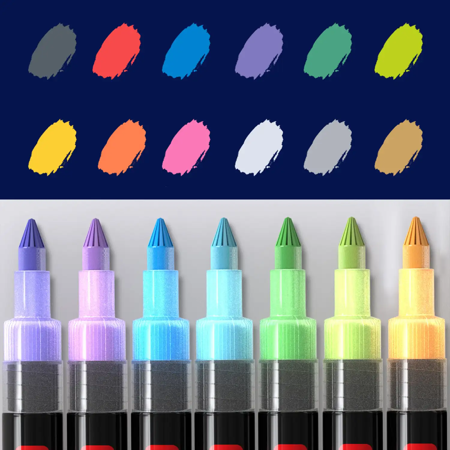 Set de 9 bolígrafos de gel en varios colores.