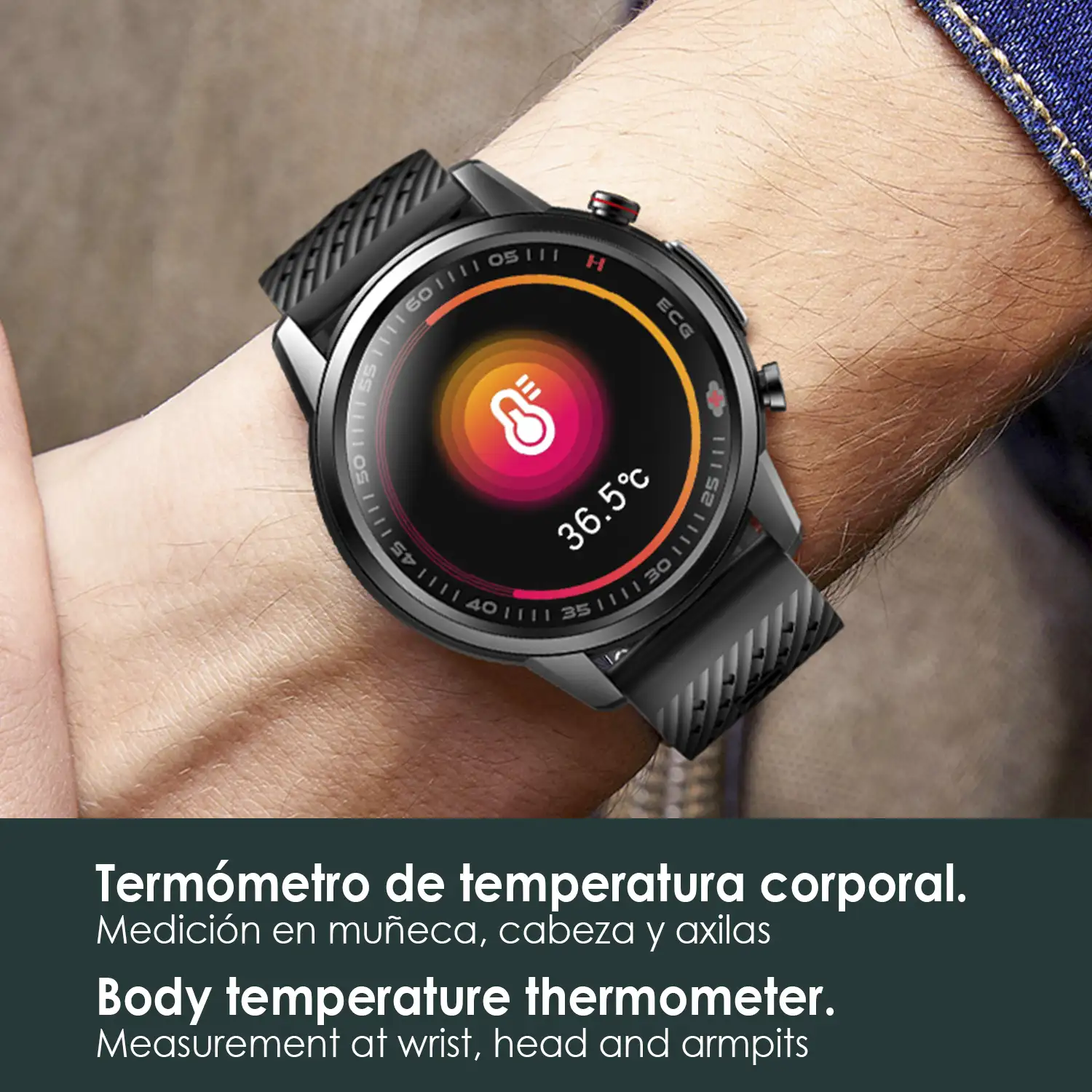 D12W-XT Smartwatch 4G localizador LBS + Wifi. Con termómetro, monitor  cardiaco, tensión y oxígeno en sangre.
