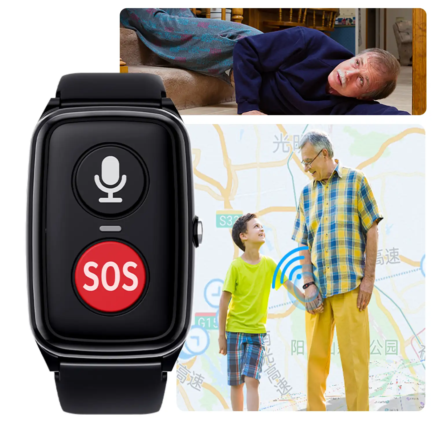 Reloj inteligente GPS 4G para Adultos Mayores Gran Pantalla