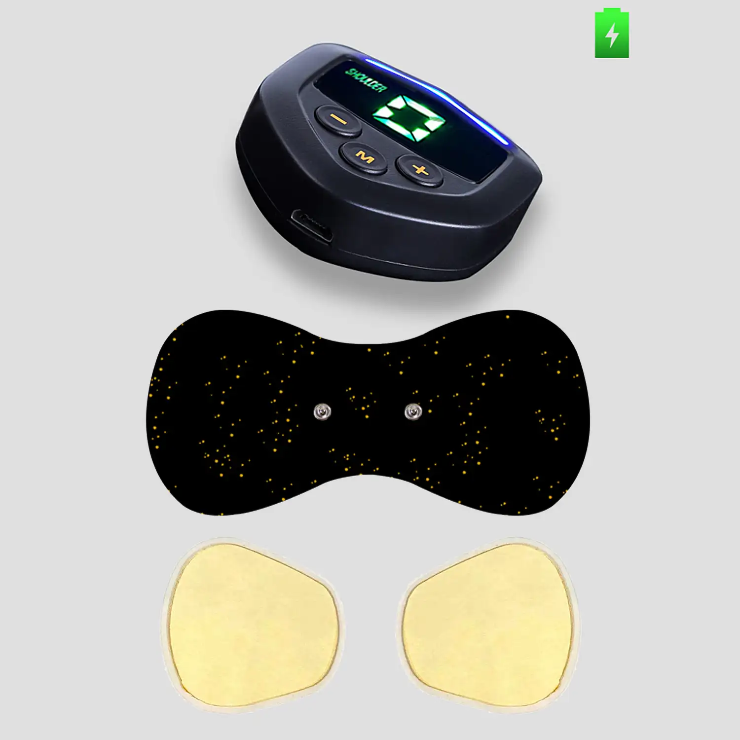 EMS Electroestimulador muscular intermedio TENS. Múltiples modos de masaje.  Incluye pad de masaje para pies.