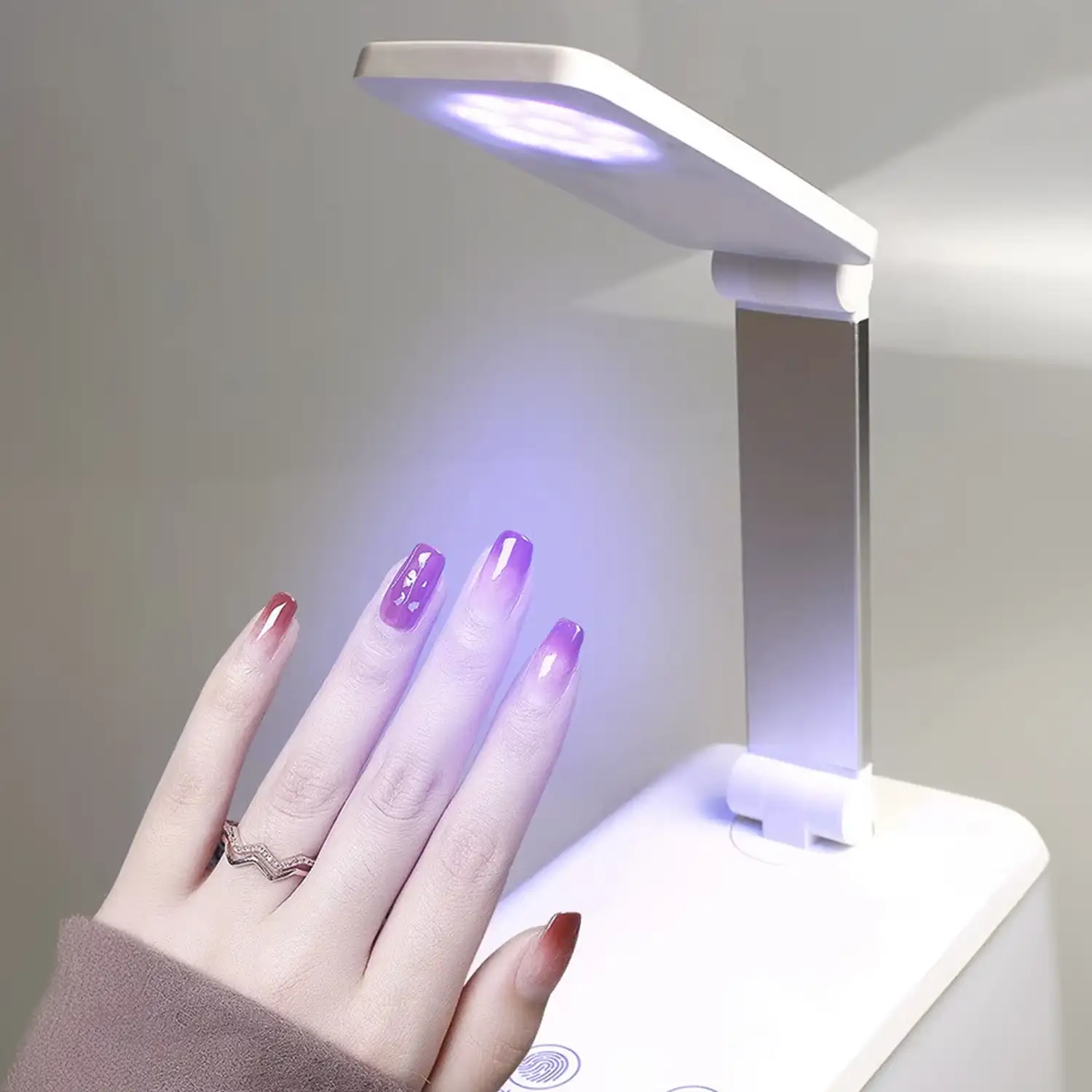 Lámpara K5 Pro de secado de uñas UV ultravioleta con sensor de proximidad + lámpara de sobremesa con 3 niveles de luz. Batería recargable.