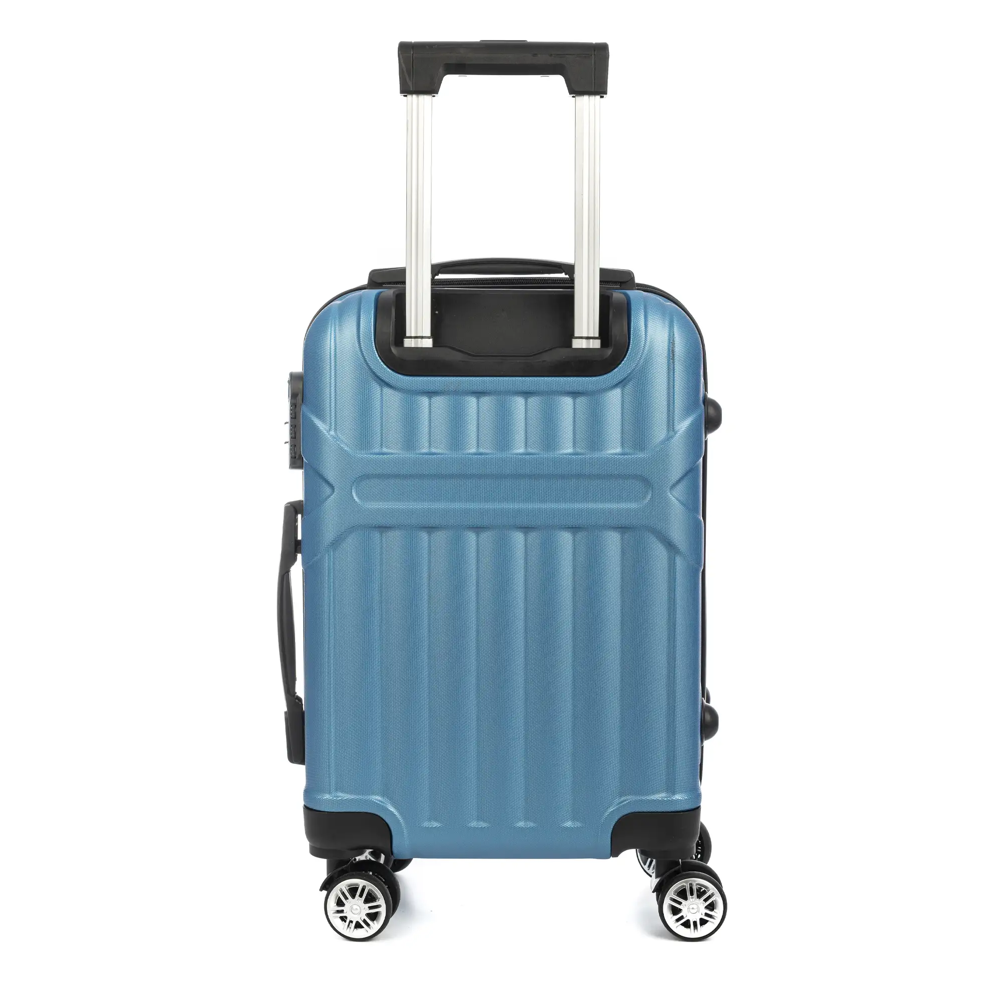 Maleta mediana trolley rígida ultraligera, de ABS de alta resistencia con esquinas reforzadas. Cerradura numérica y 4 ruedas dobles giratorias 360°. 65x42x25 cm.