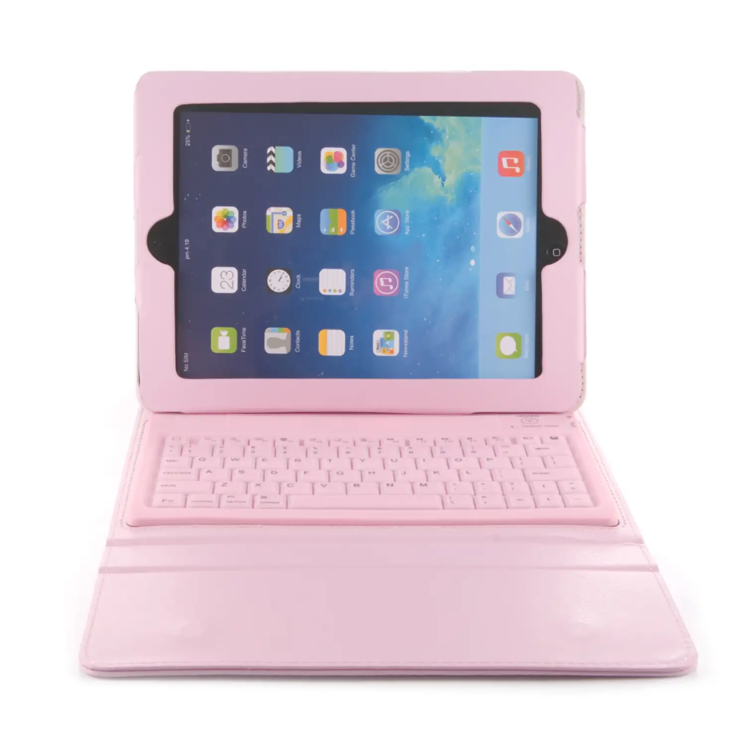 FUNDA CON TECLADO IPAD 2/3/4 -ROSA 