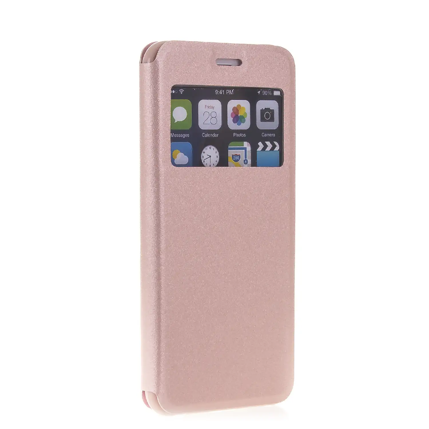 FUNDA LIBRO CON VENTANA CIERRE MAGNETICO IP6/6S PLUS