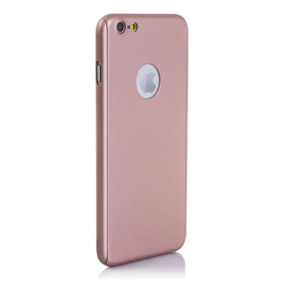 CARCASA FULL COVER+CRISTAL PARA IPHONE 6/6S ROSE GOLD