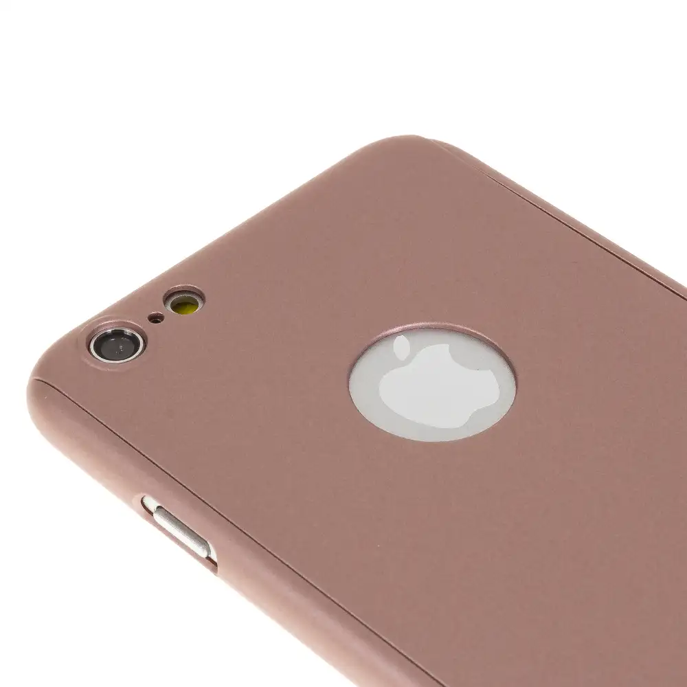 CARCASA FULL COVER+CRISTAL PARA IPHONE 6/6S ROSE GOLD