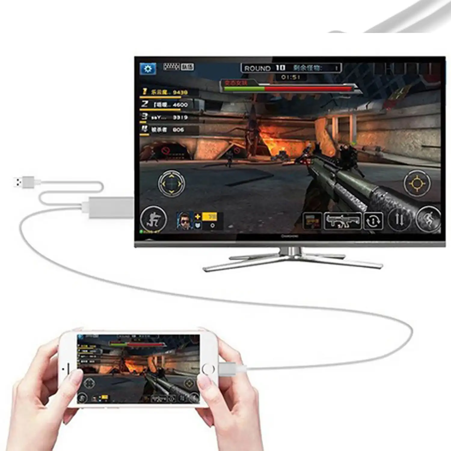 CABLE HDMI PARA iPHONE/iPAD LIGHTNING 8 PINS