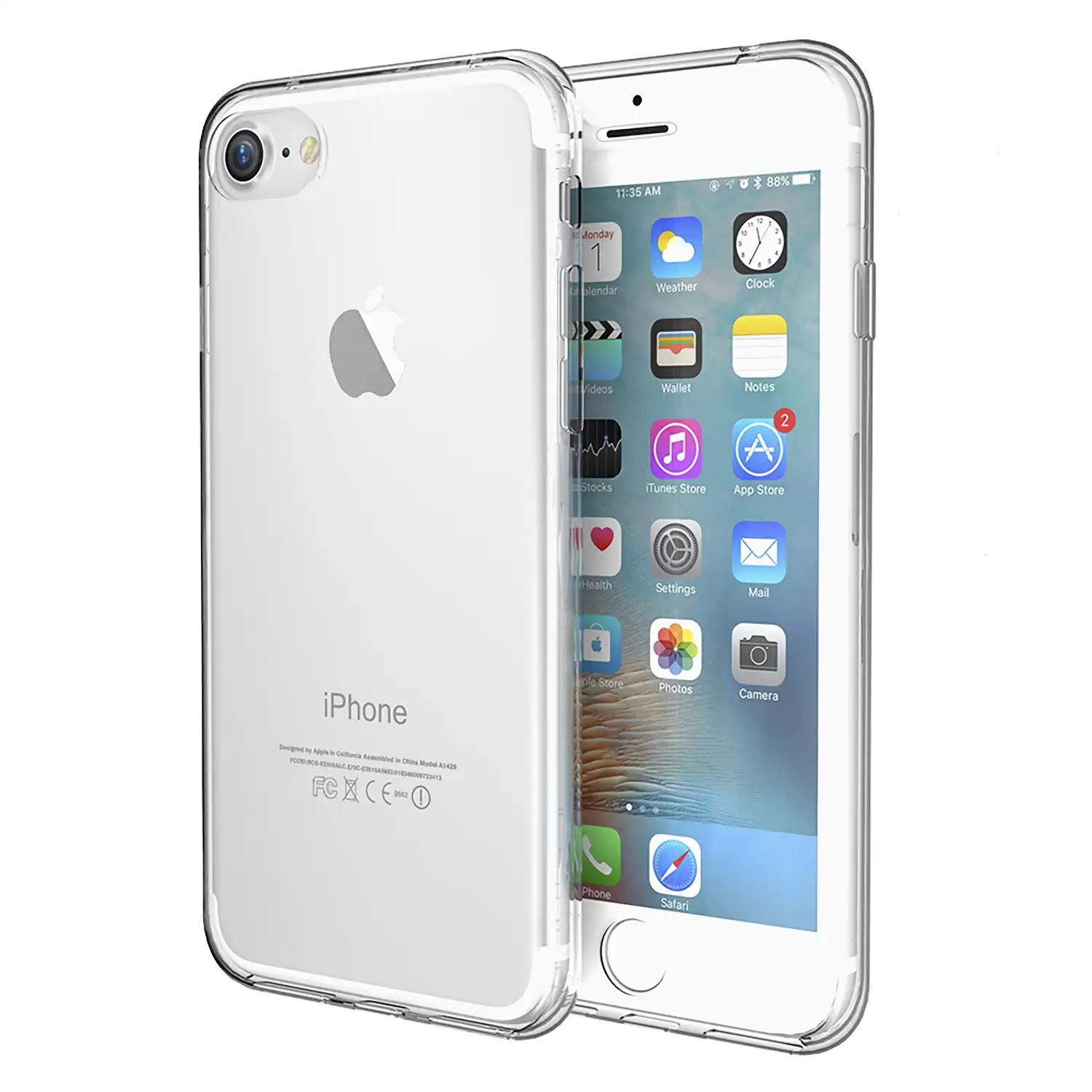 CARCASA TRANSPARENTE DELANTERA + TRASERA PARA IPHONE 6/6S