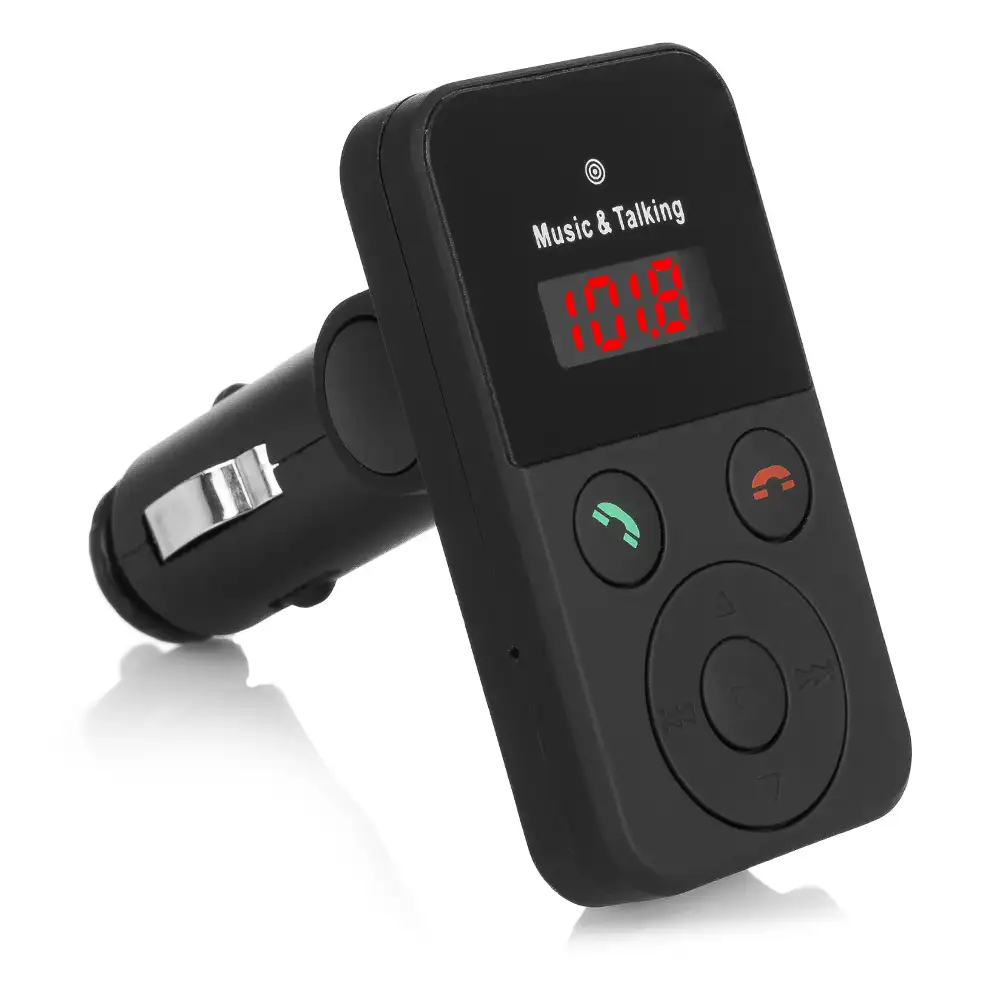Manos libres Bluetooth 302E para coche y transmisor FM con mando a