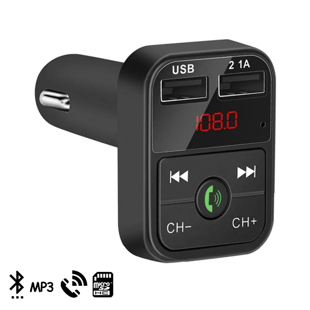 Manos libres Bluetooth BT06 para coche con transmisor FM y